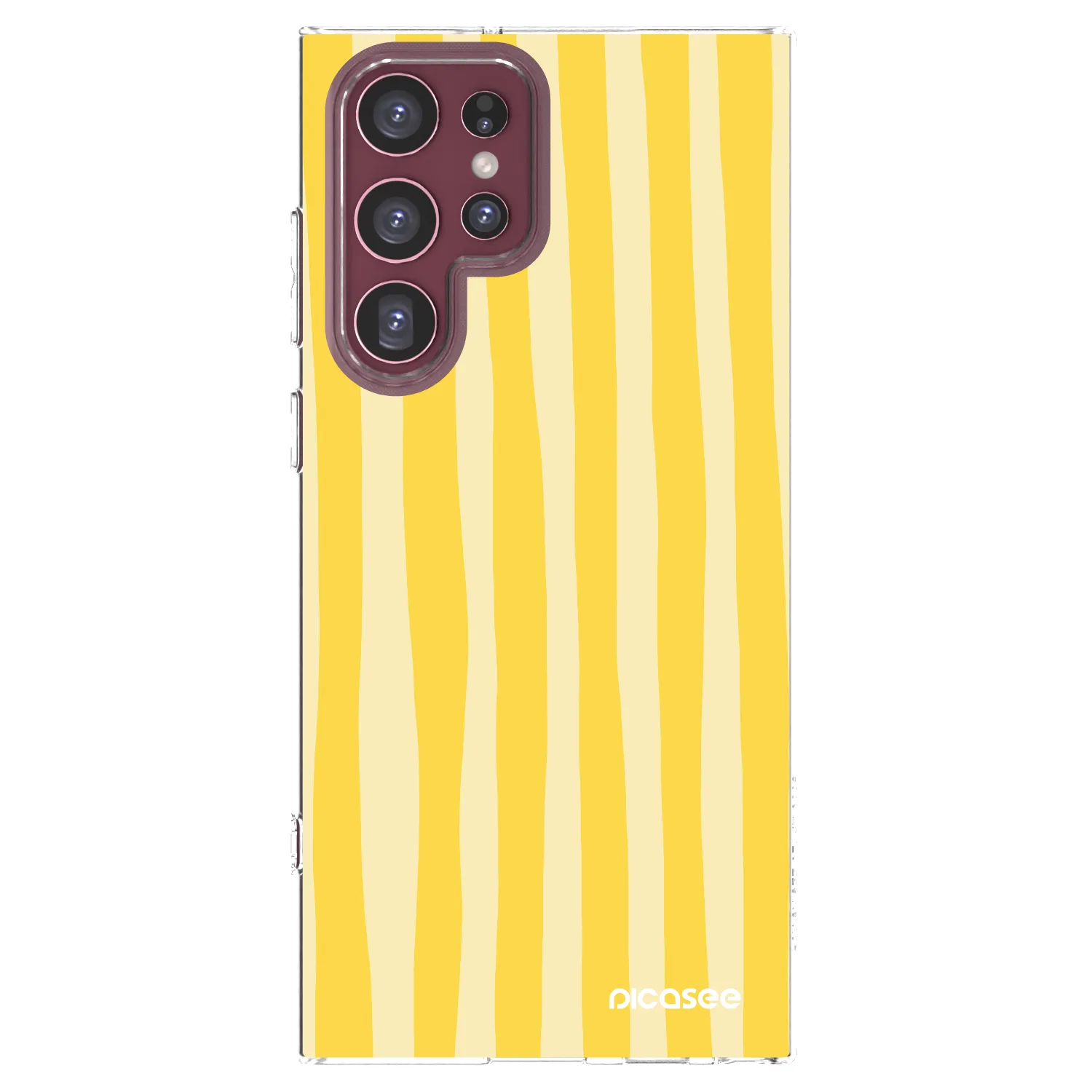 Picasee husă transparentă din silicon pentru Samsung Galaxy S22 Ultra 5G - Lines lemon