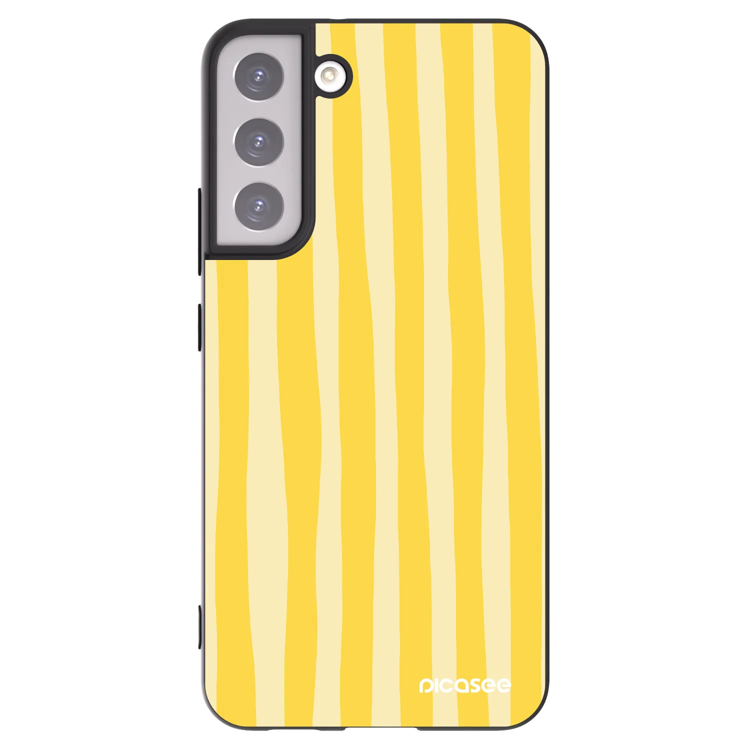 Picasee husă neagră din silicon pentru Samsung Galaxy S22+ 5G - Lines lemon