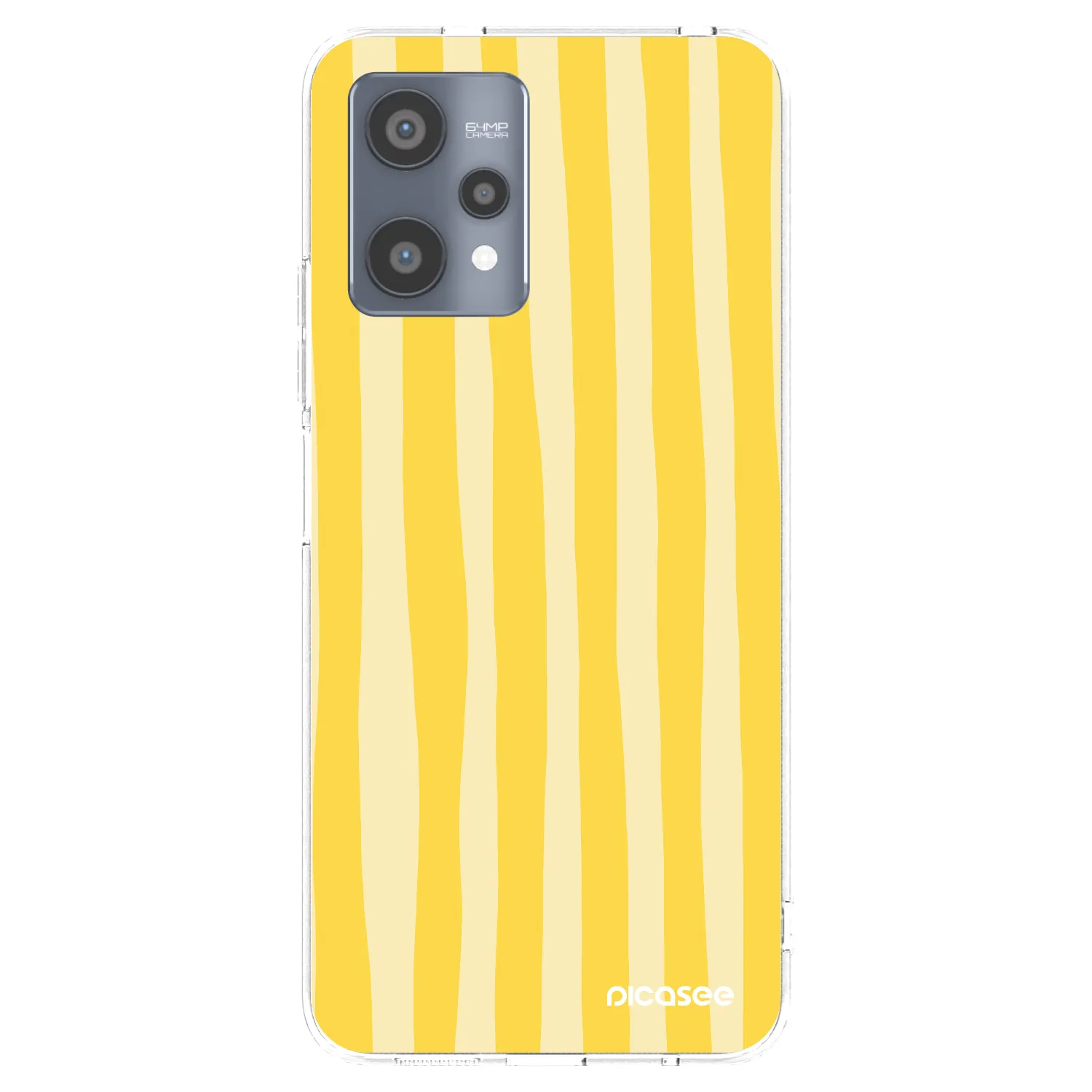Picasee husă transparentă din silicon pentru Realme 9 Pro 5G - Lines lemon