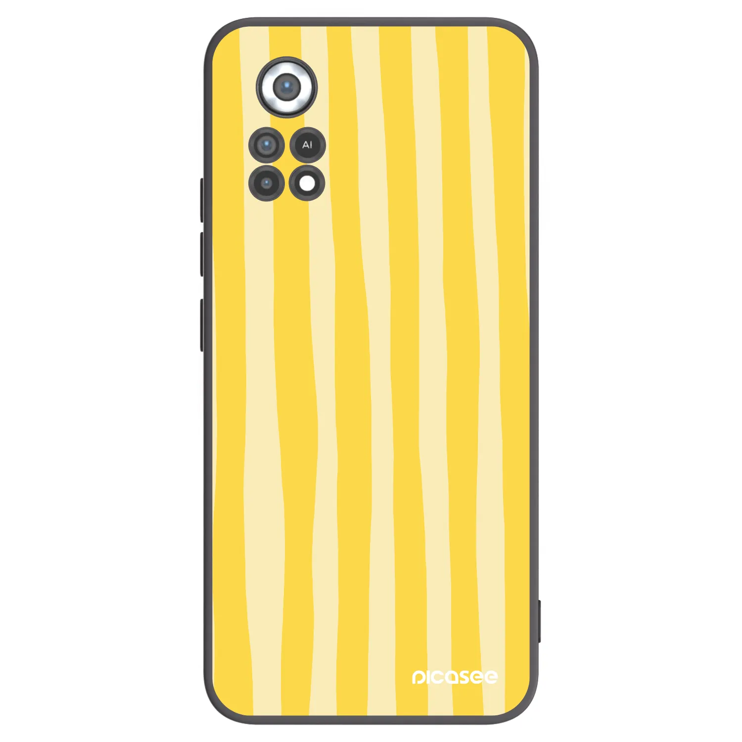 Picasee husă neagră din silicon pentru Xiaomi Poco X4 Pro 5G - Lines lemon