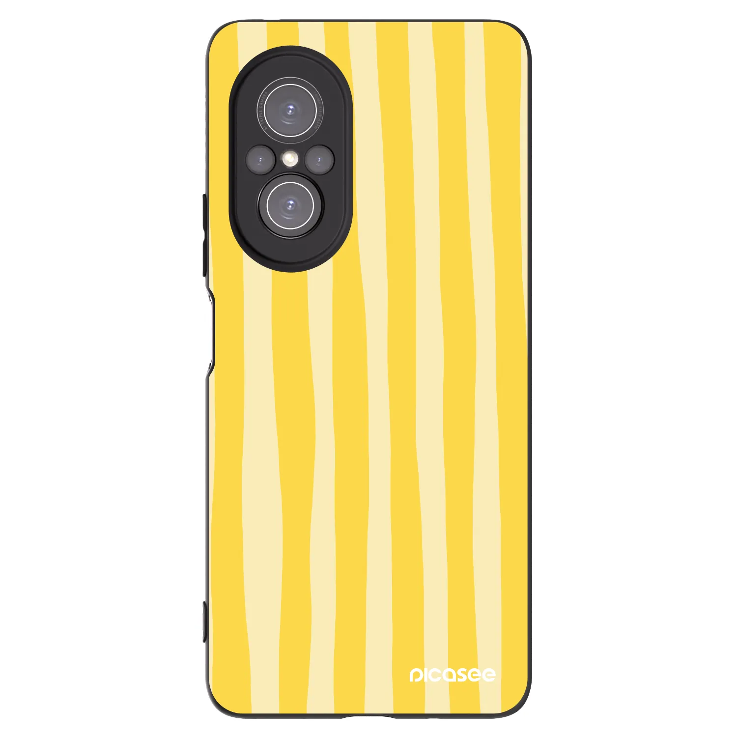Picasee husă neagră din silicon pentru Huawei Nova 9 SE - Lines lemon