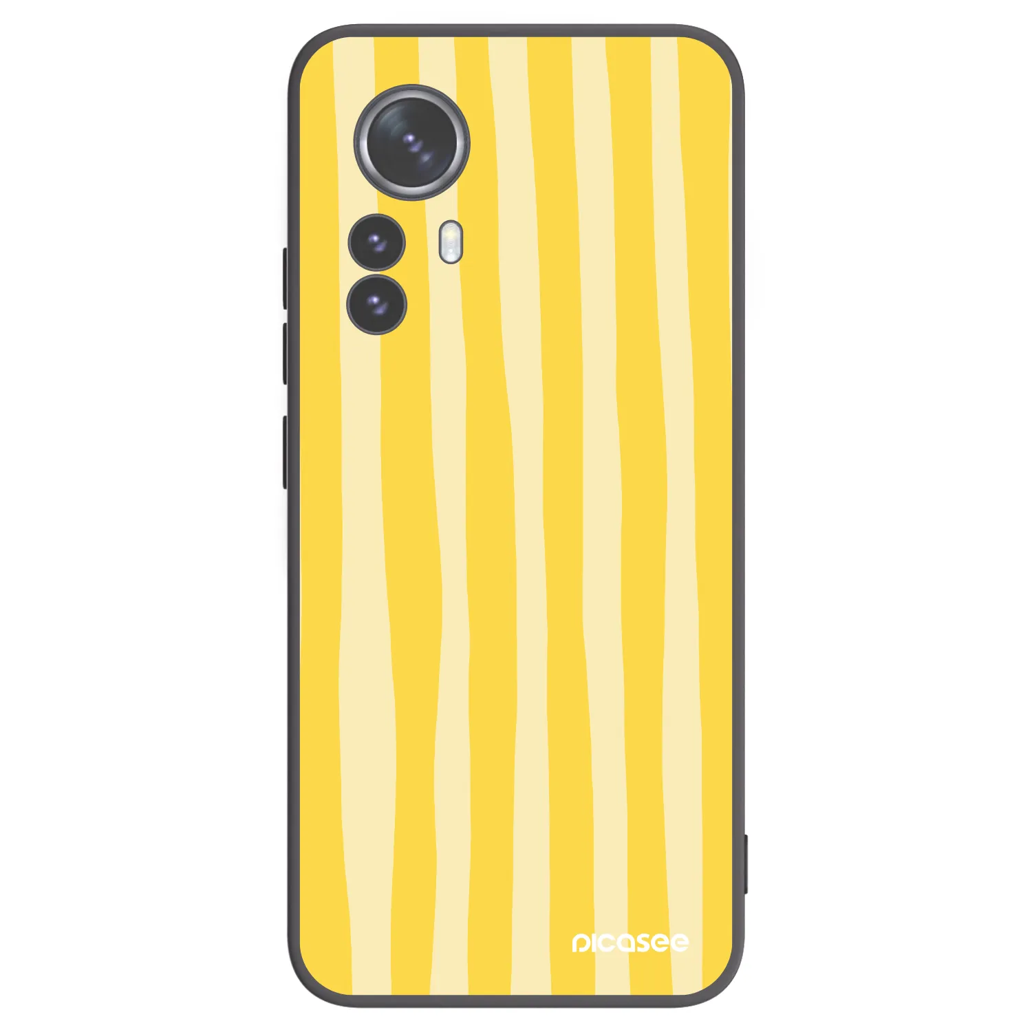 Picasee husă neagră din silicon pentru Xiaomi 12 Pro - Lines lemon