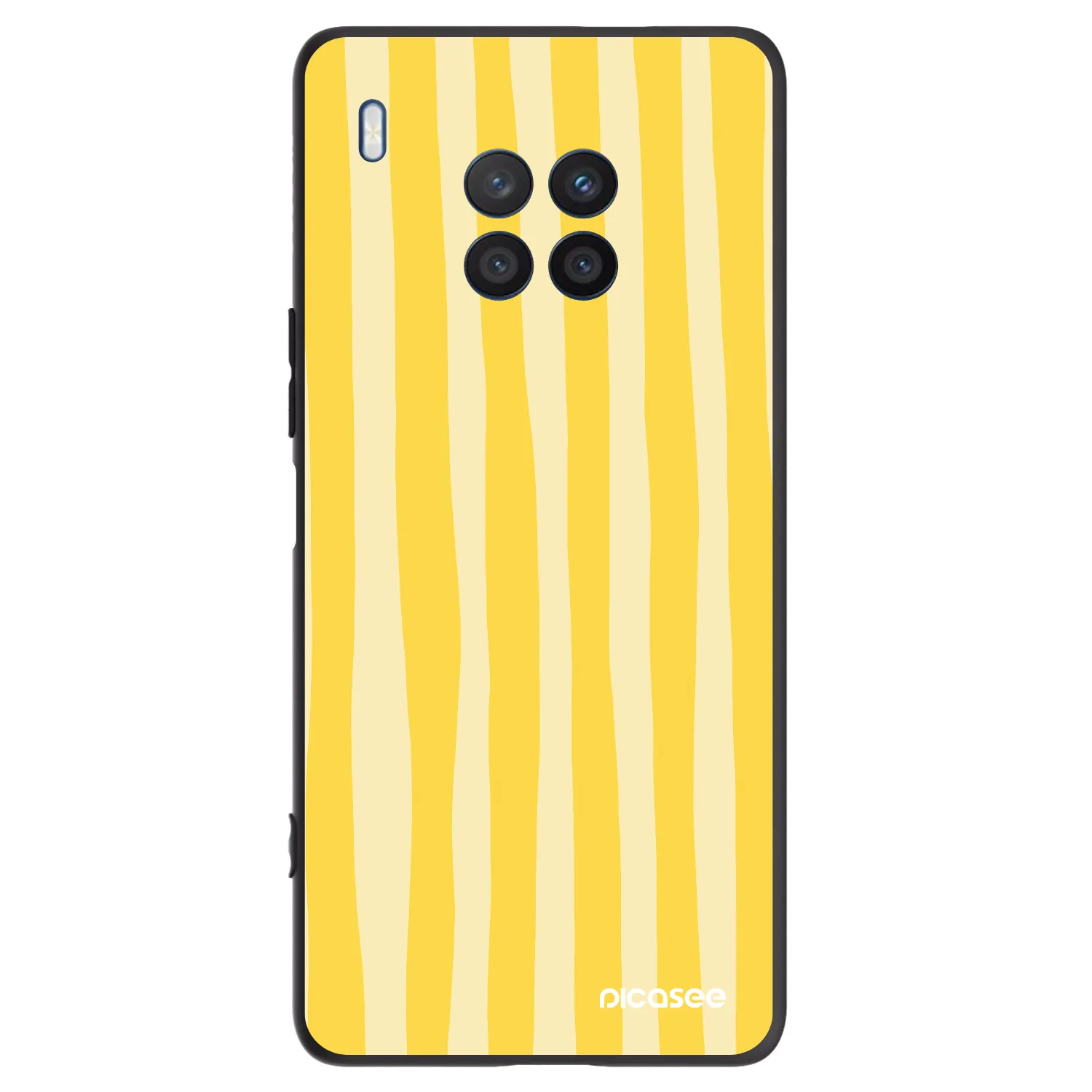 Picasee husă neagră din silicon pentru Honor 50 Lite - Lines lemon