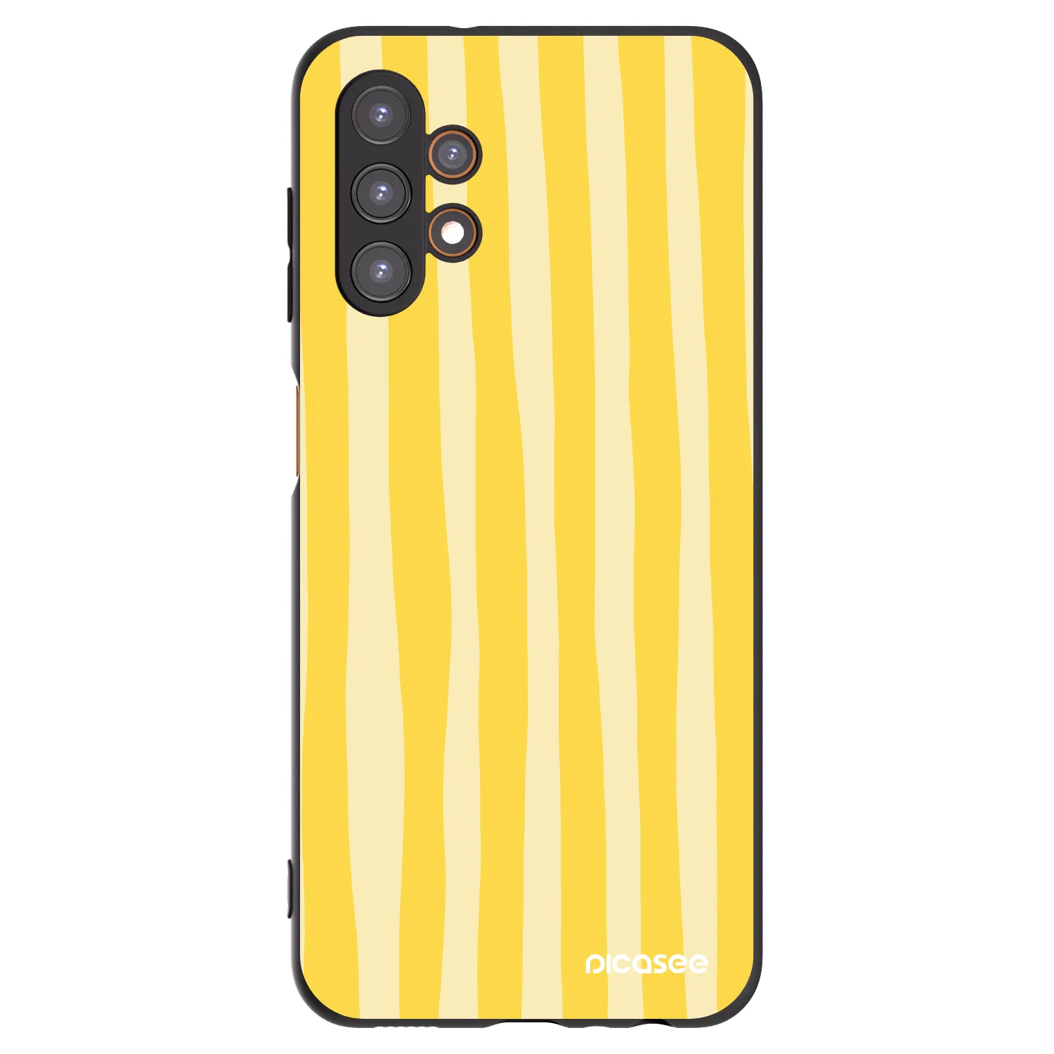 Picasee husă neagră din silicon pentru Samsung Galaxy A13 4G A135 - Lines lemon
