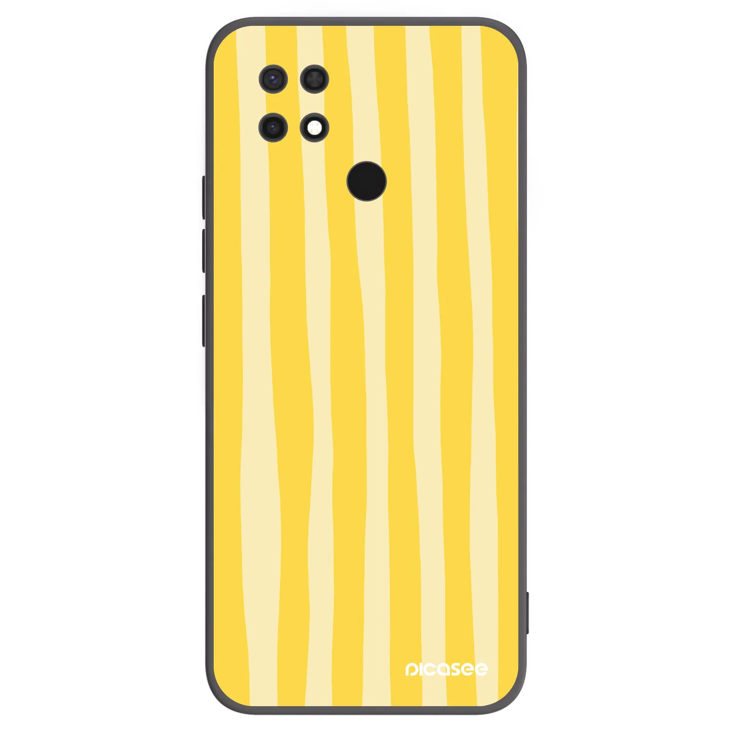 Picasee husă neagră din silicon pentru Xiaomi Redmi 10C - Lines lemon