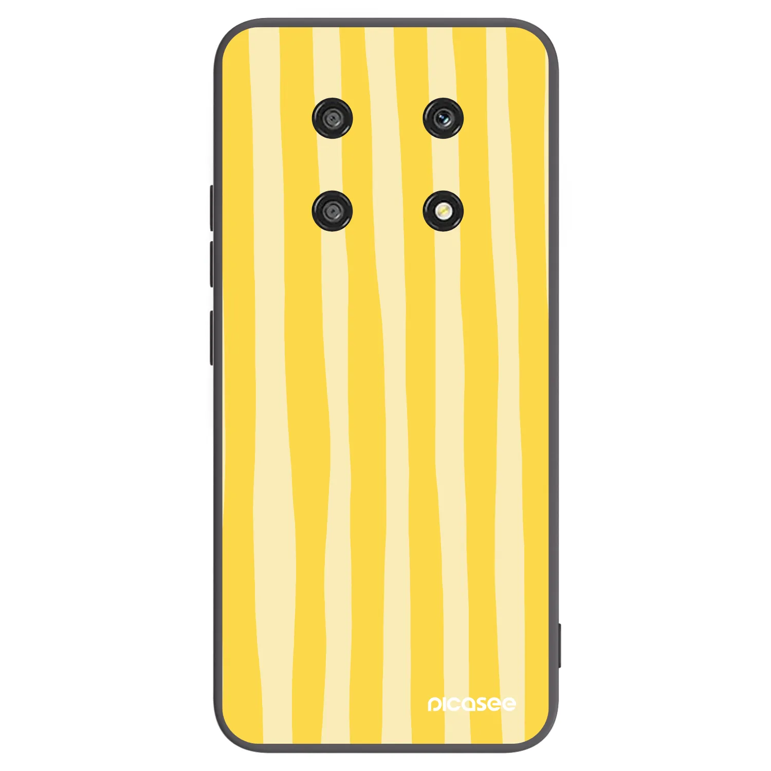 Picasee husă neagră din silicon pentru Honor Magic4 Lite 5G - Lines lemon