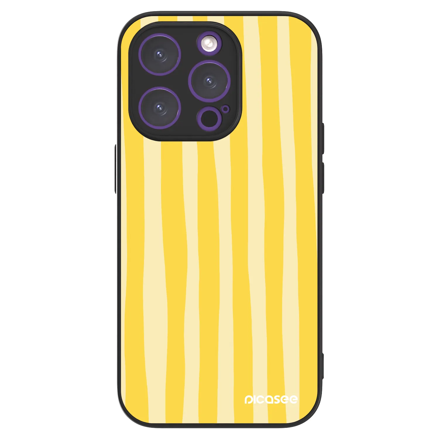 Picasee ULTIMATE CASE pentru Apple iPhone 14 Pro - Lines lemon