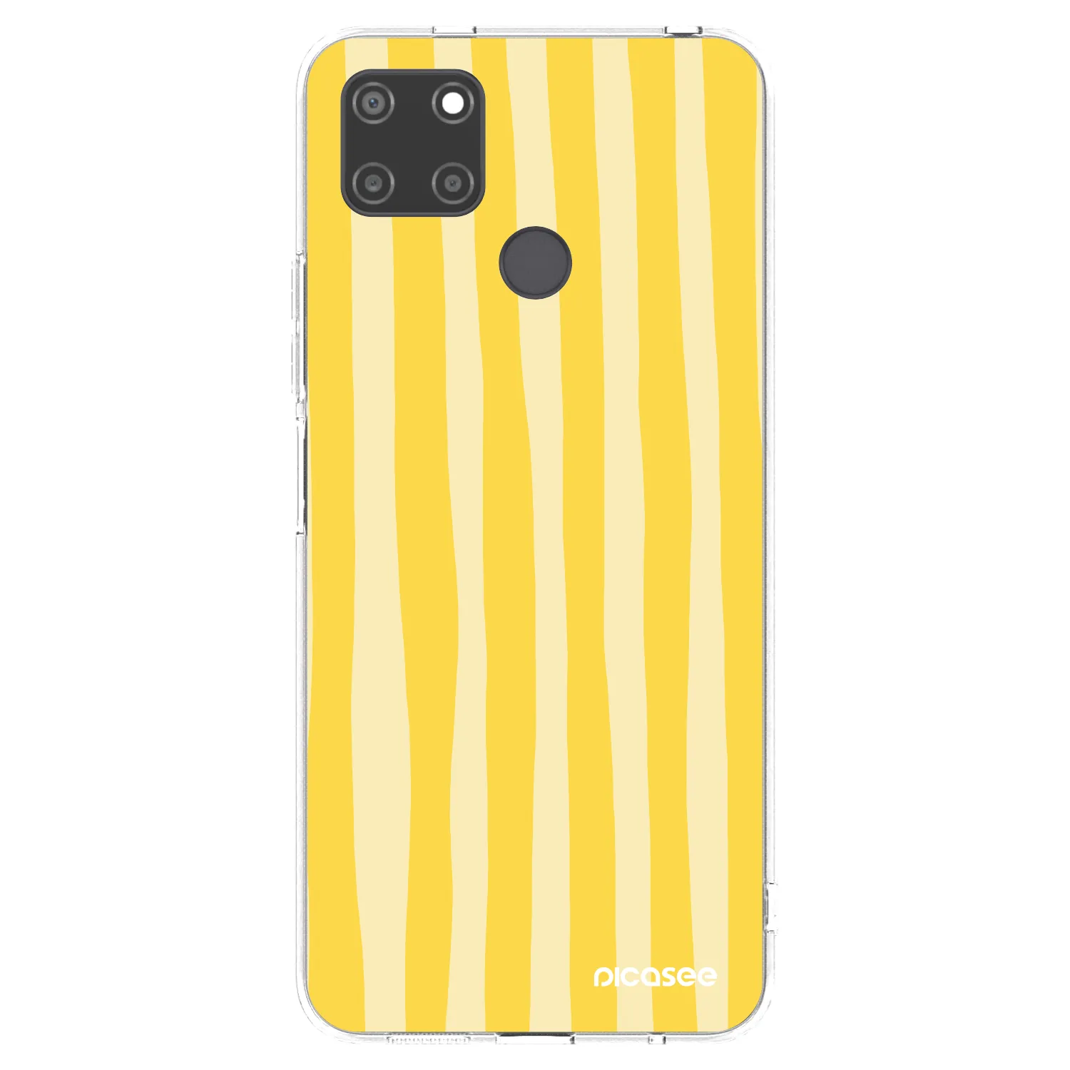 Picasee husă transparentă din silicon pentru Realme C21Y - Lines lemon