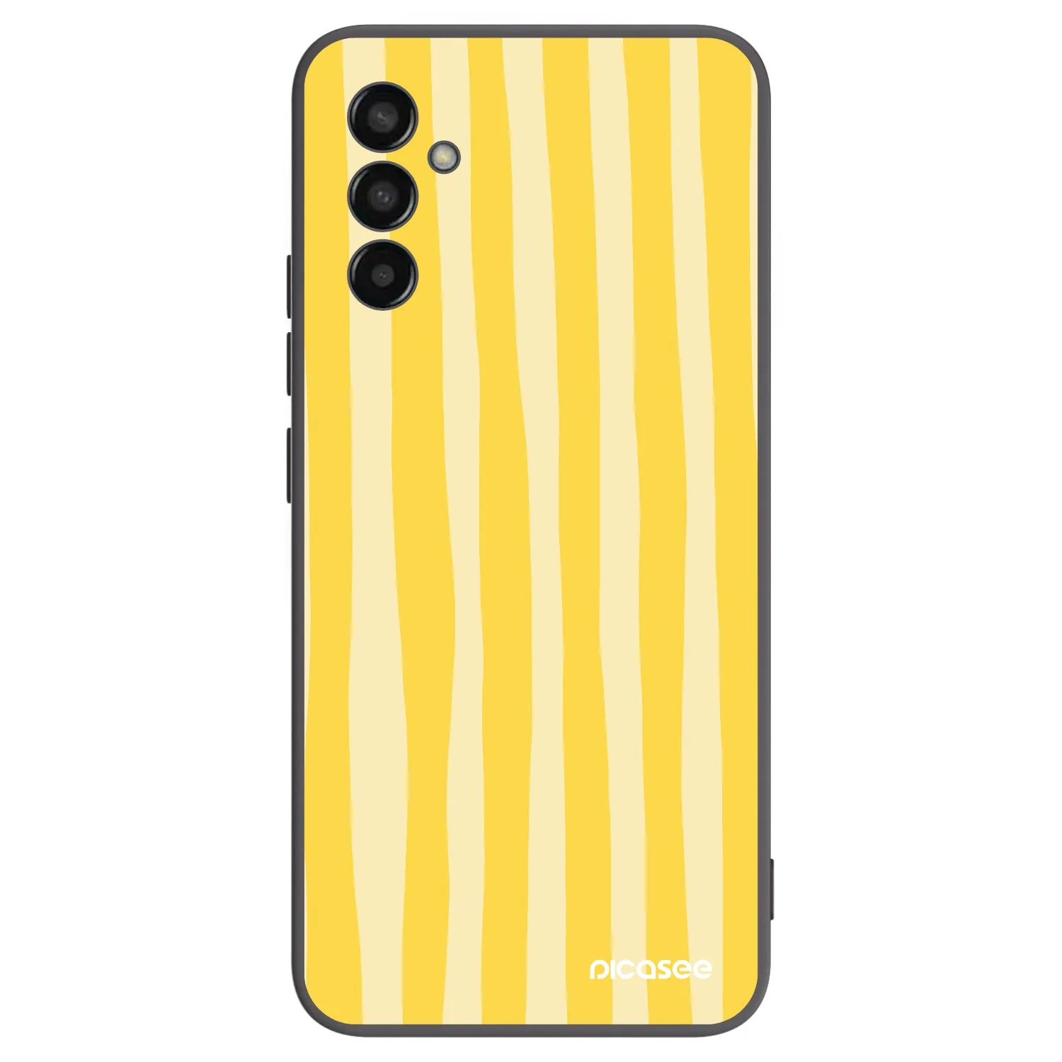 Picasee husă neagră din silicon pentru Samsung Galaxy M13 M135F - Lines lemon