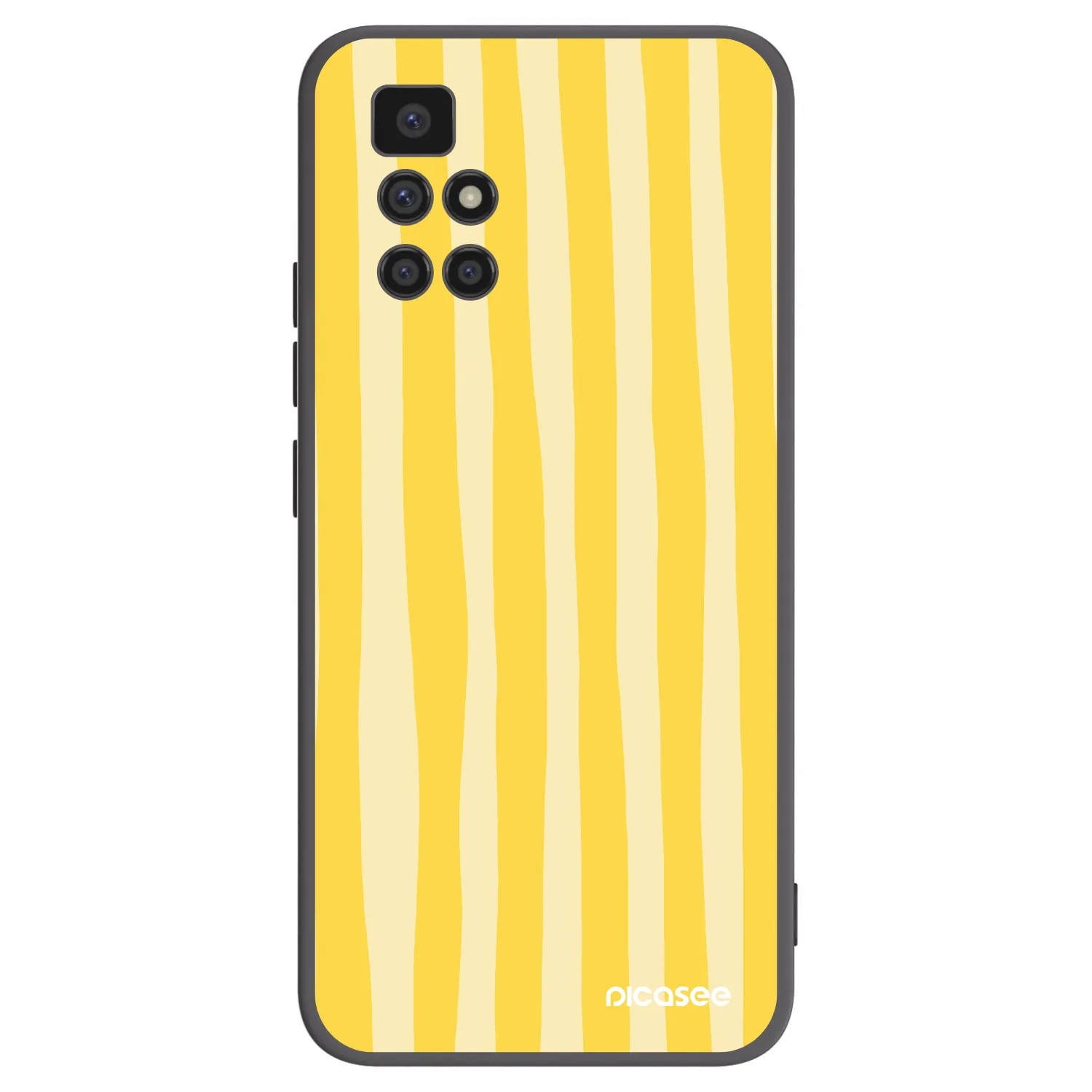 Picasee husă neagră din silicon pentru Xiaomi Redmi 10 (2022) - Lines lemon