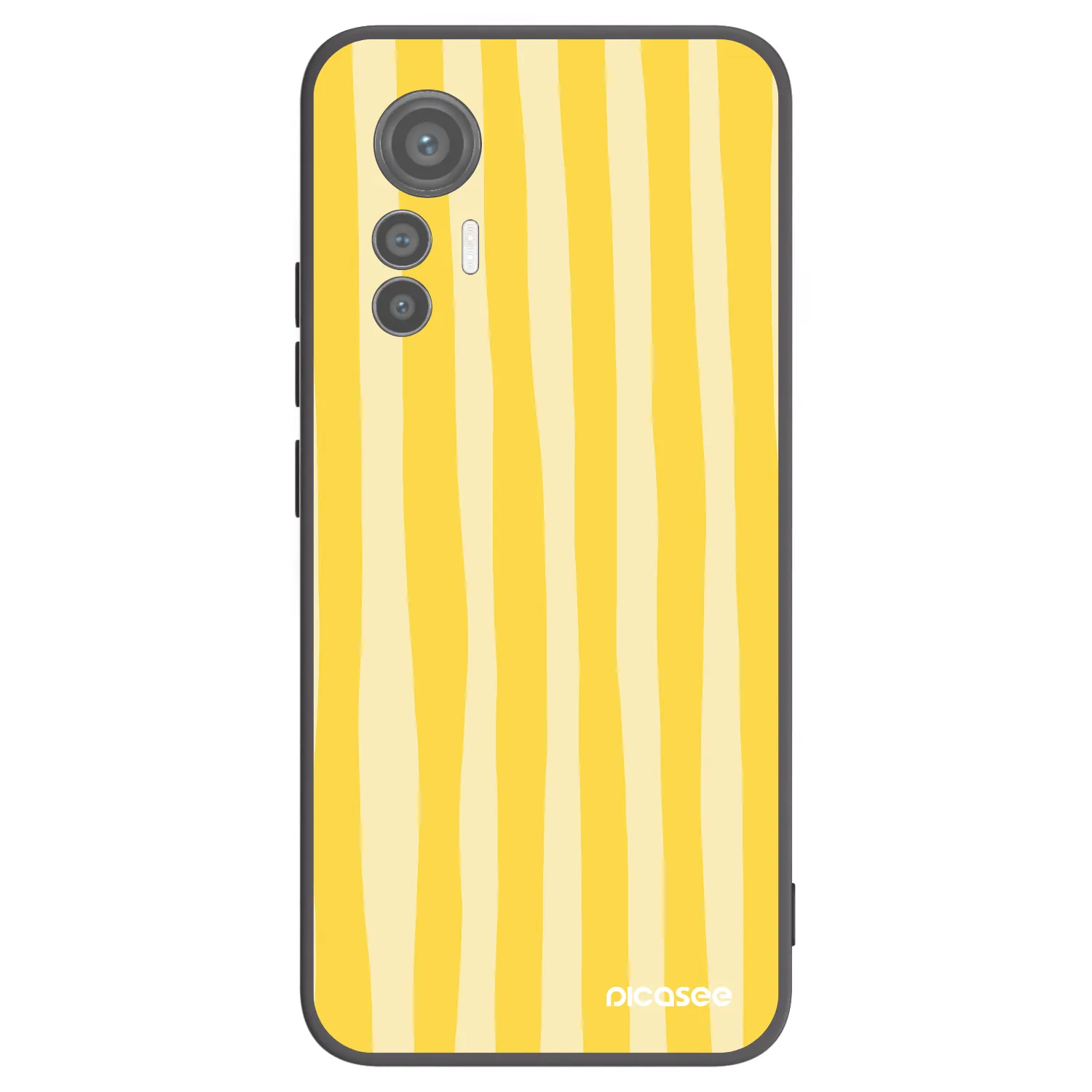 Picasee husă neagră din silicon pentru Xiaomi 12 Lite - Lines lemon