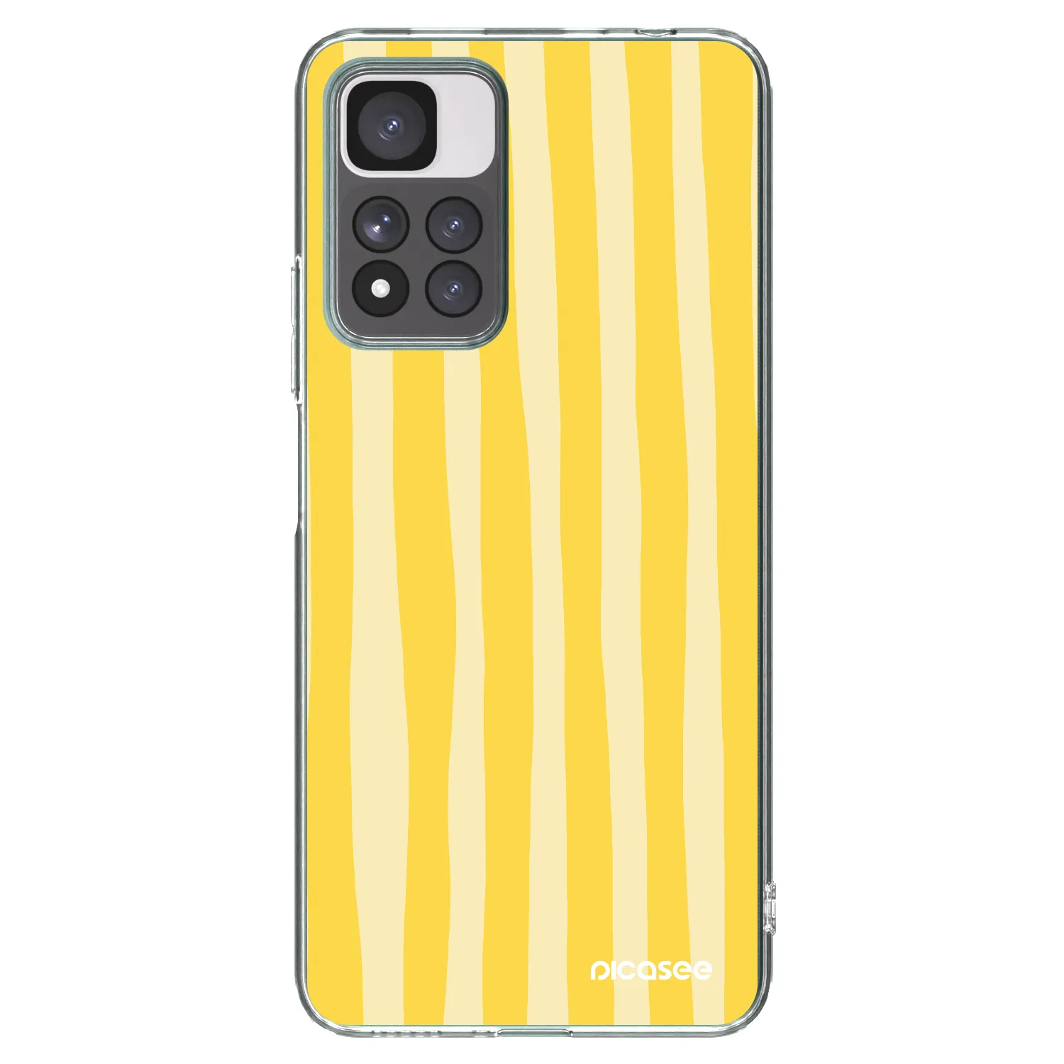 Picasee husă transparentă din silicon pentru Xiaomi Redmi Note 11 Pro+ 5G - Lines lemon