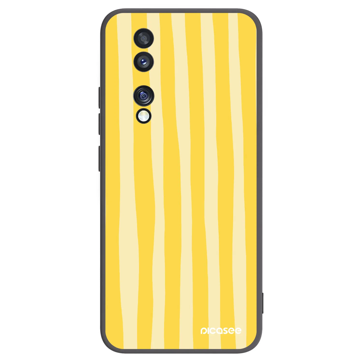 Picasee husă neagră din silicon pentru Honor 70 - Lines lemon