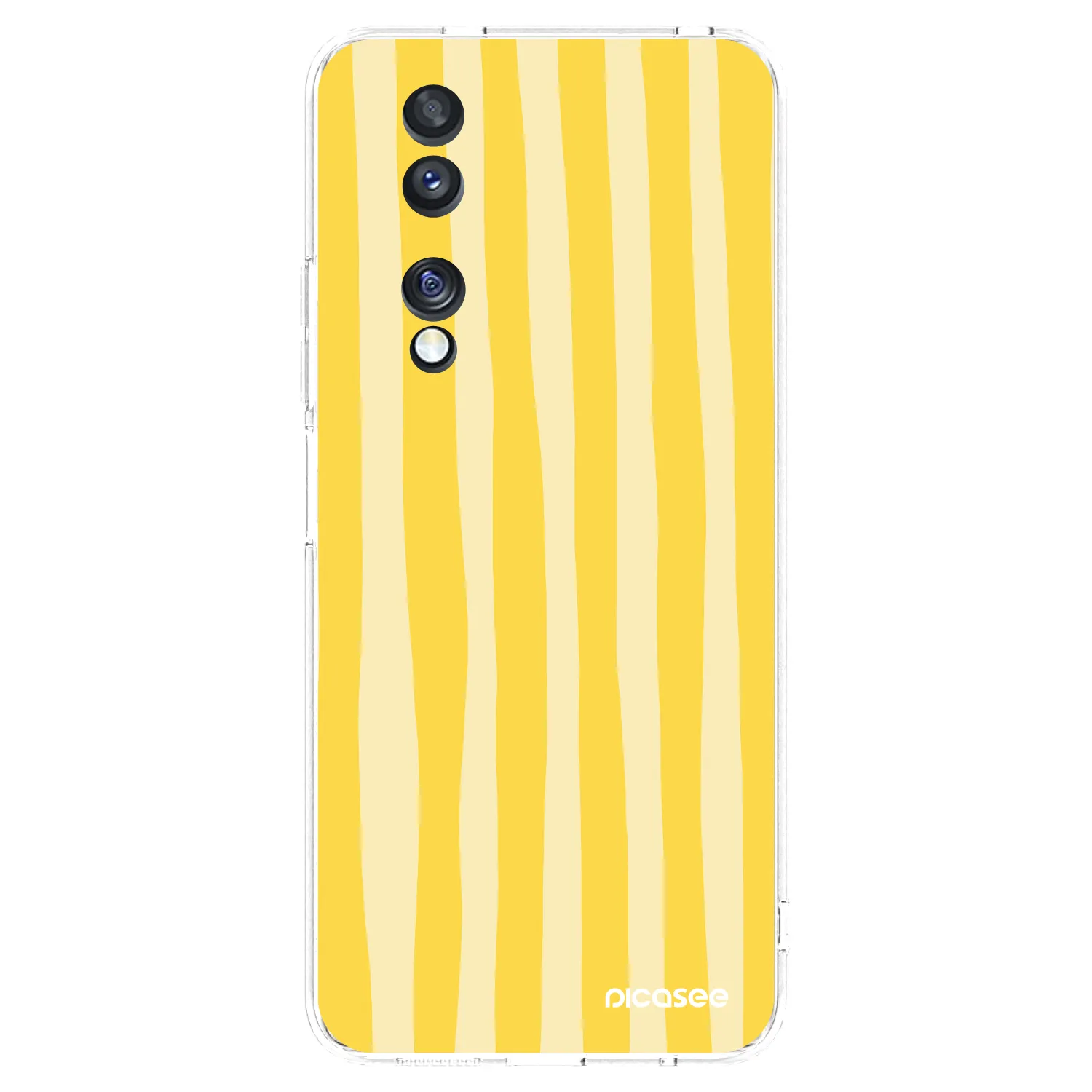 Picasee husă transparentă din silicon pentru Honor 70 - Lines lemon