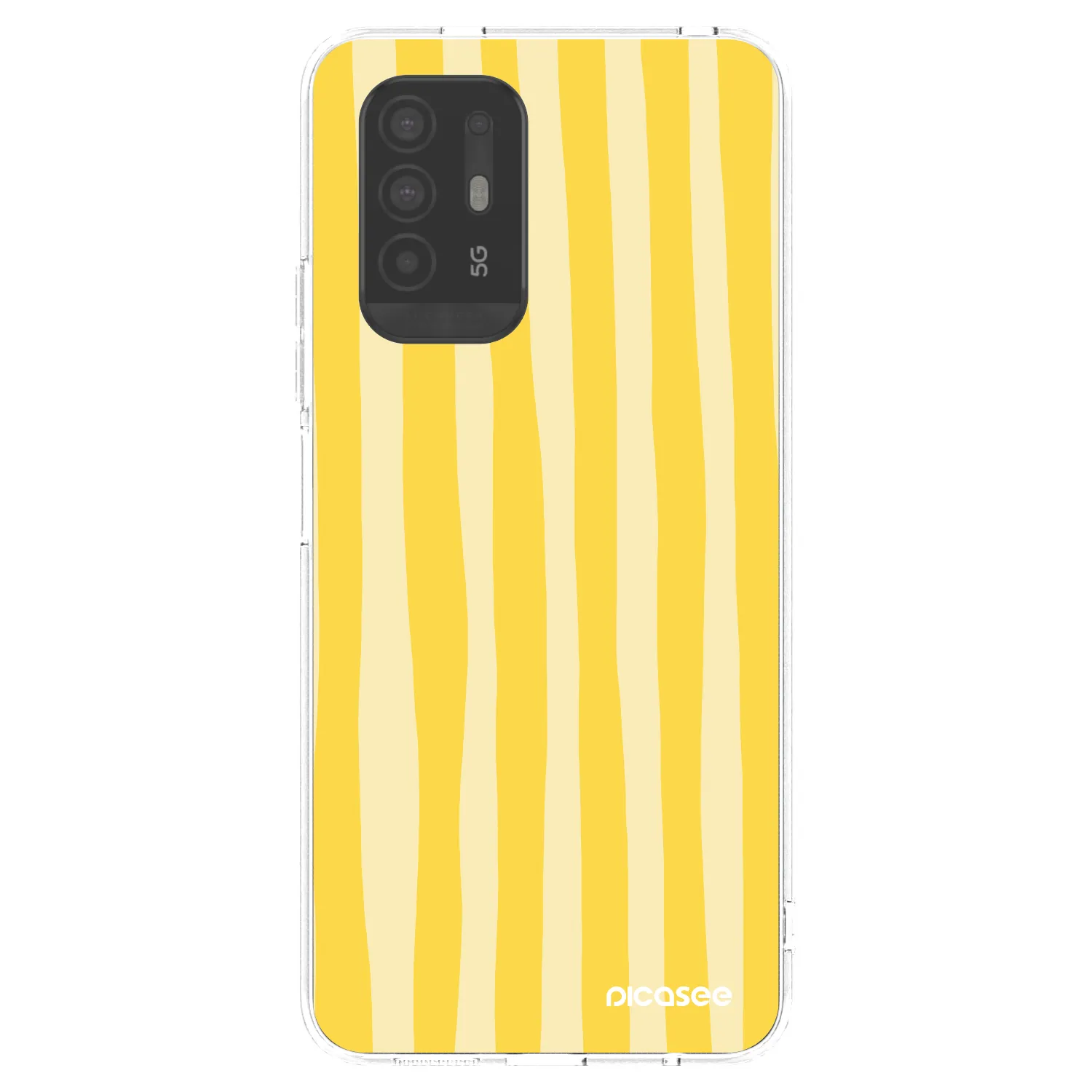 Picasee husă transparentă din silicon pentru OPPO A94 5G - Lines lemon