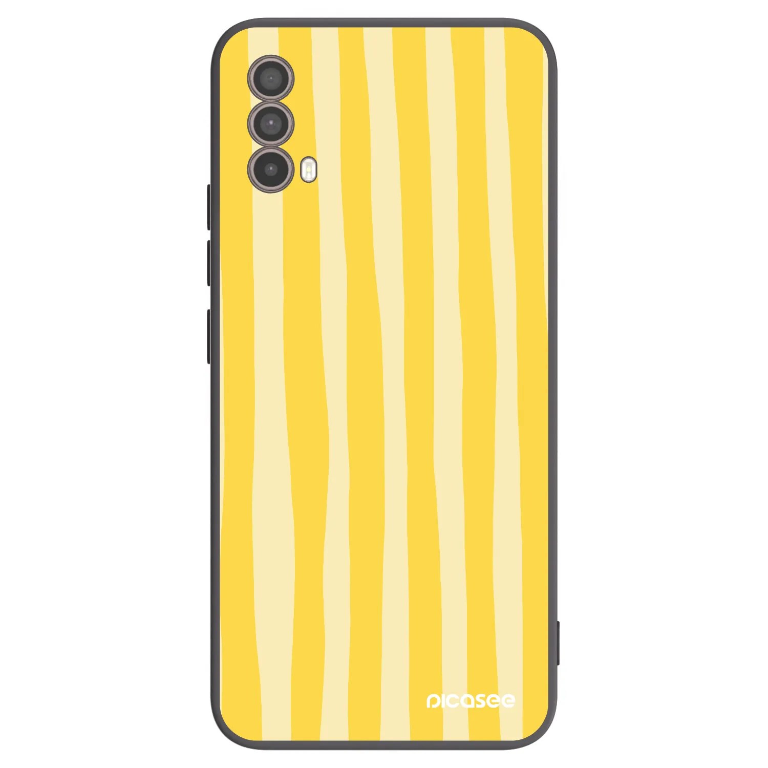 Picasee husă neagră din silicon pentru Motorola Moto E40 - Lines lemon