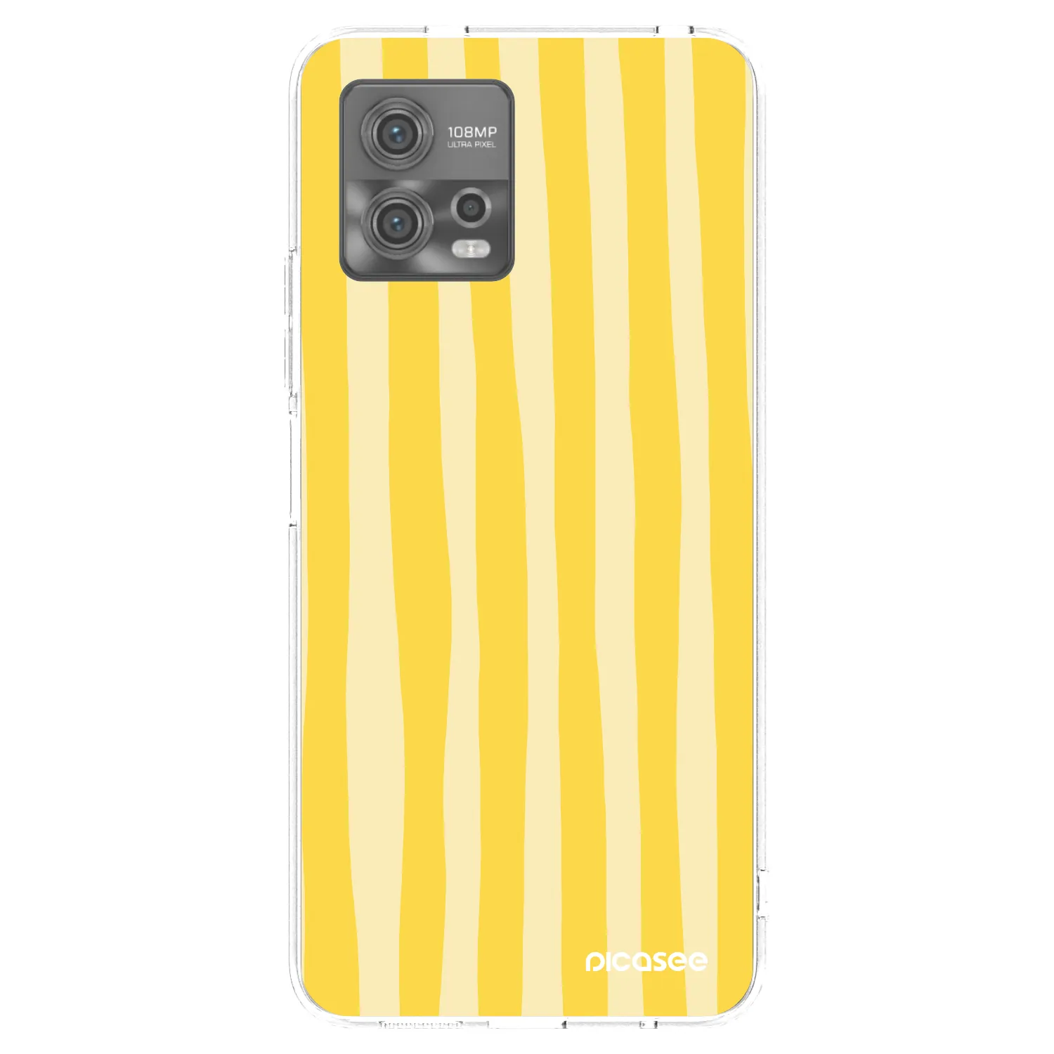 Picasee husă transparentă din silicon pentru Motorola Moto G72 - Lines lemon