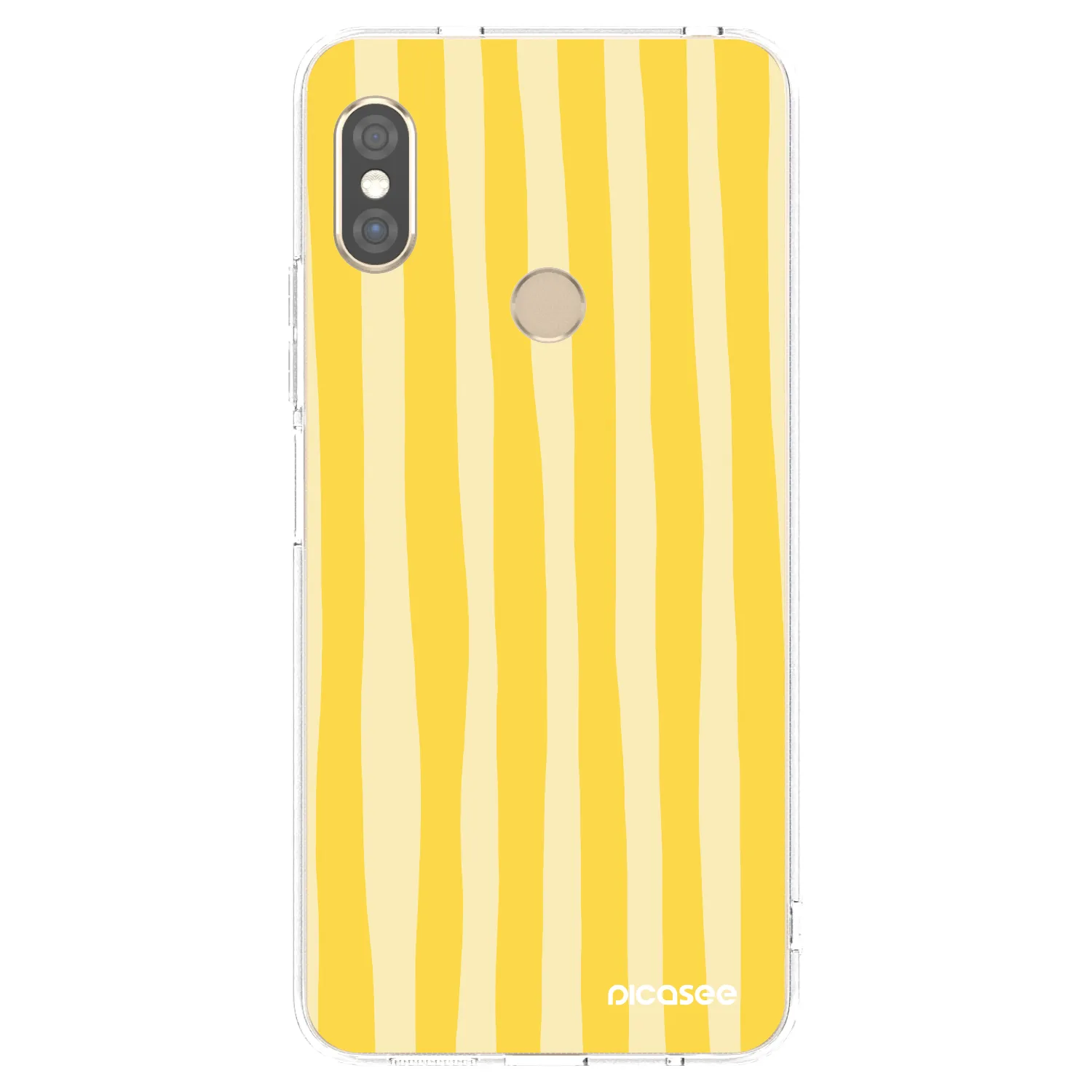 Picasee husă transparentă din silicon pentru Xiaomi Redmi Note 5 Global - Lines lemon