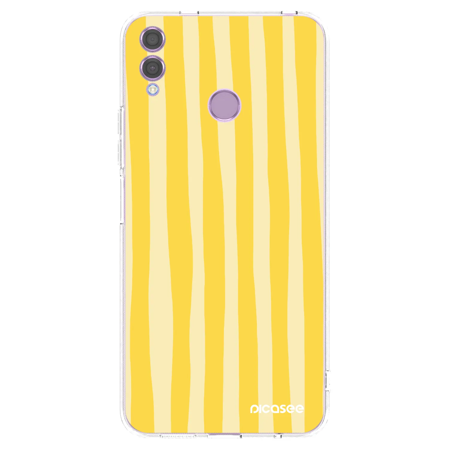Picasee husă transparentă din silicon pentru Honor 8X - Lines lemon