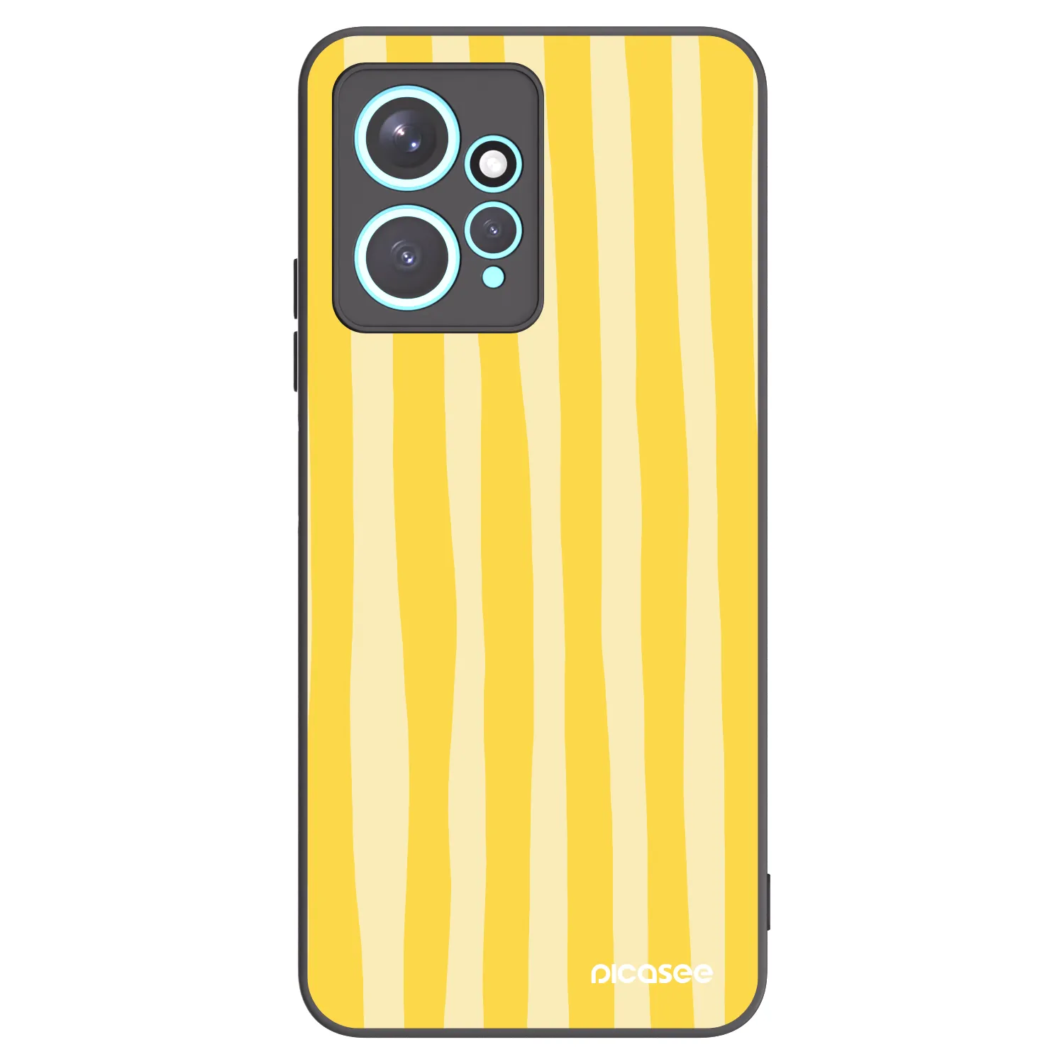 Picasee husă neagră din silicon pentru Xiaomi Redmi Note 12 4G - Lines lemon