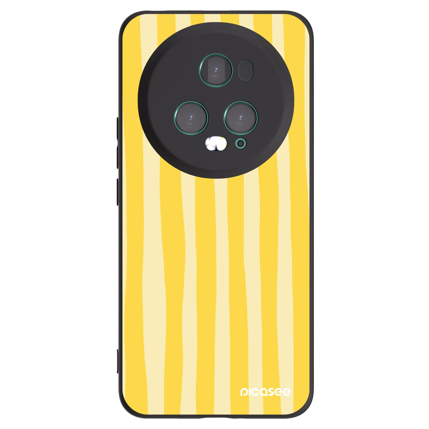 Picasee husă neagră din silicon pentru Honor Magic5 Pro - Lines lemon