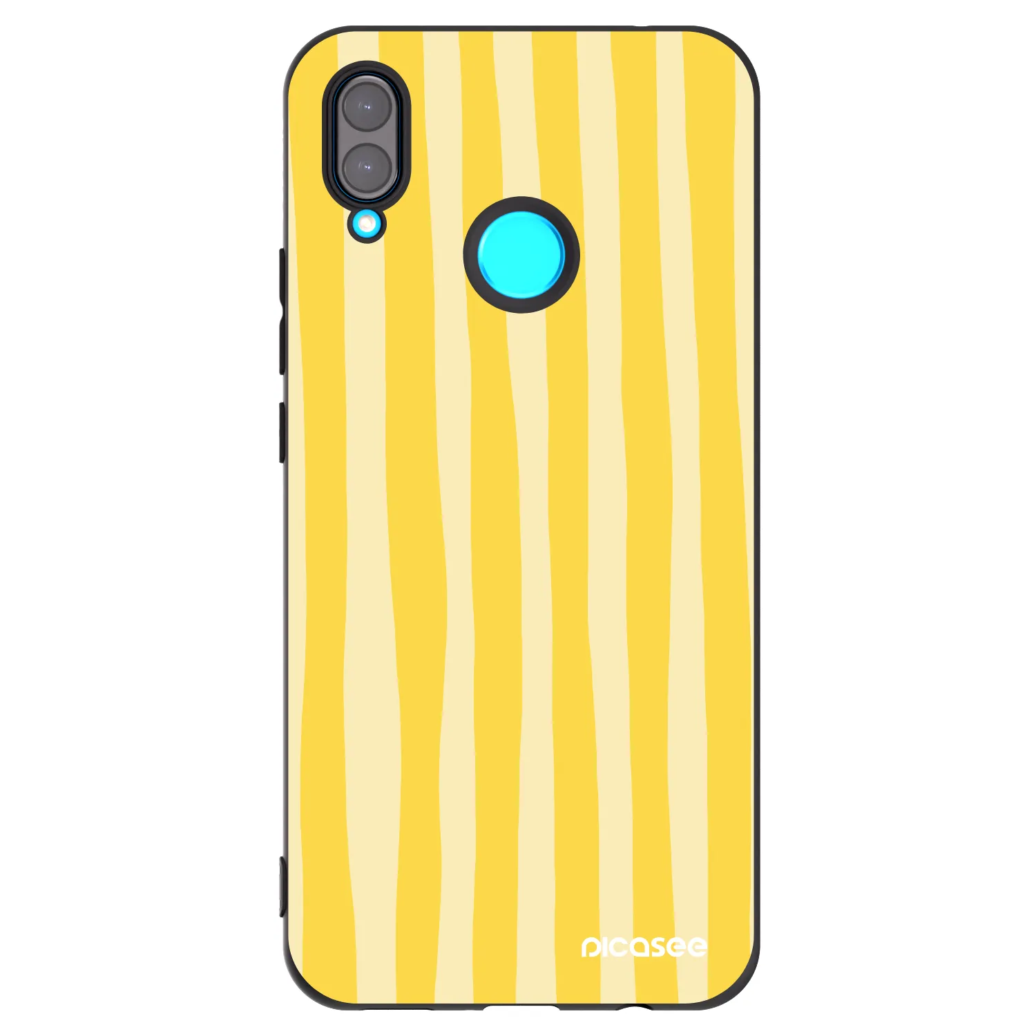 Picasee husă neagră din silicon pentru Huawei Nova 3i - Lines lemon
