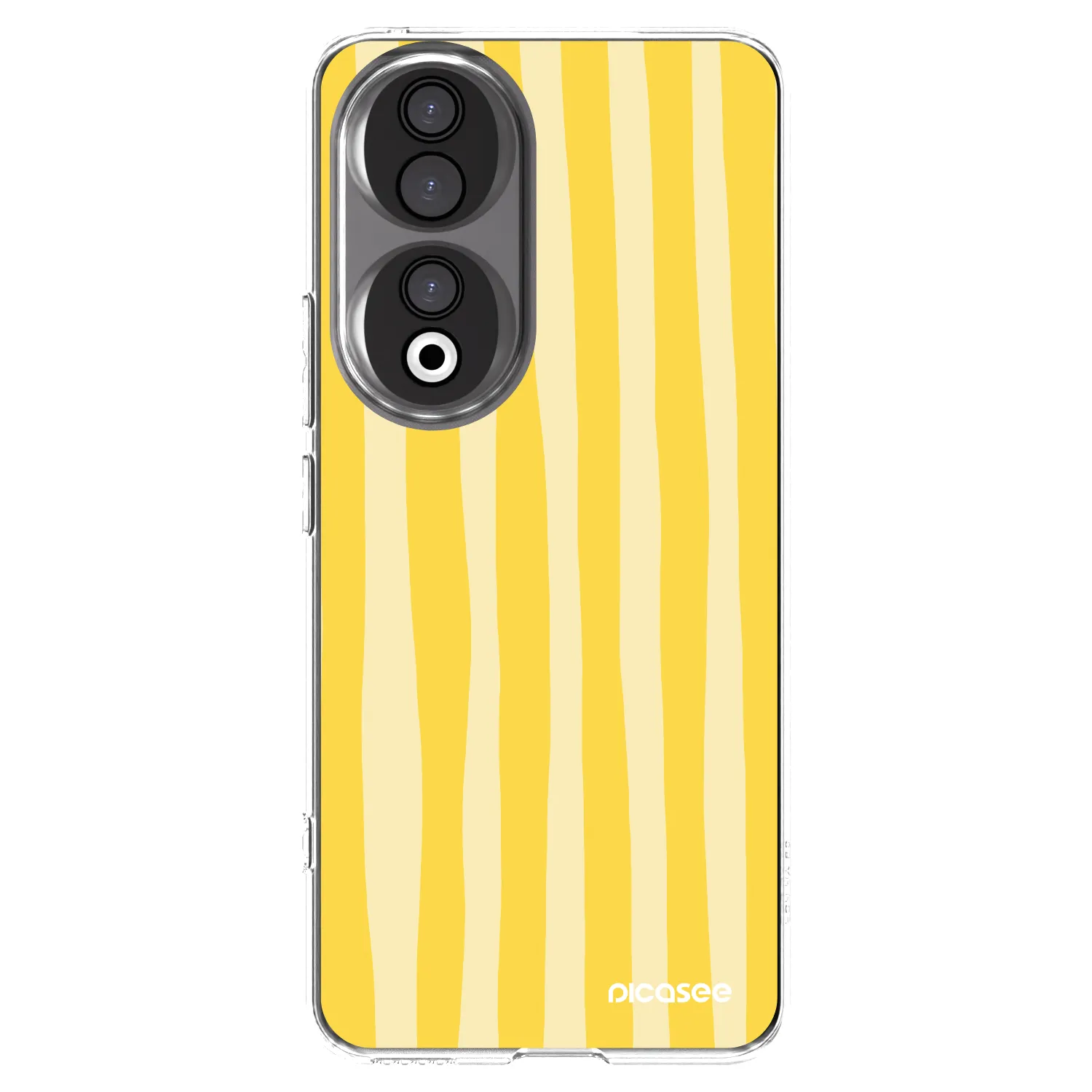 Picasee husă transparentă din silicon pentru Honor 90 5G - Lines lemon