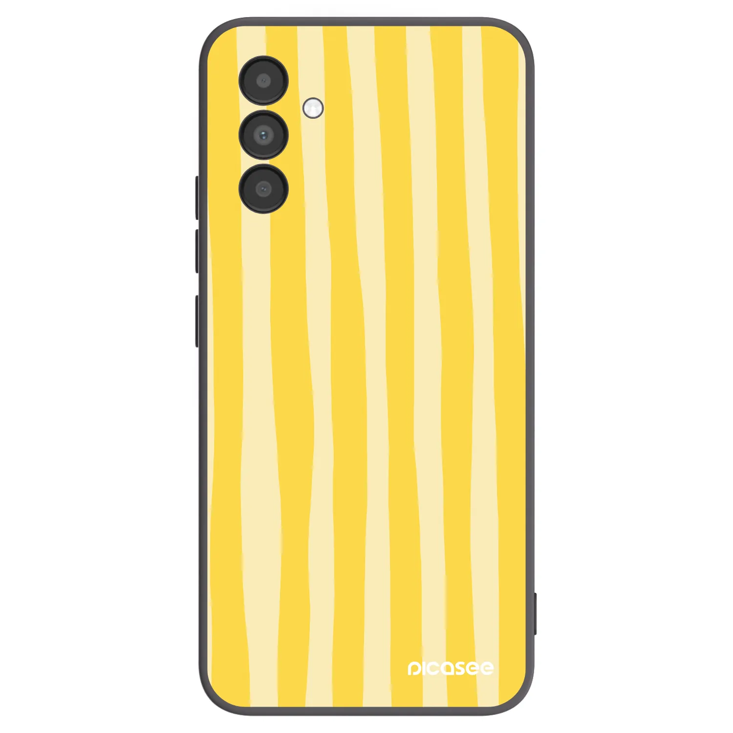 Picasee husă neagră din silicon pentru Samsung Galaxy A04s A047F - Lines lemon