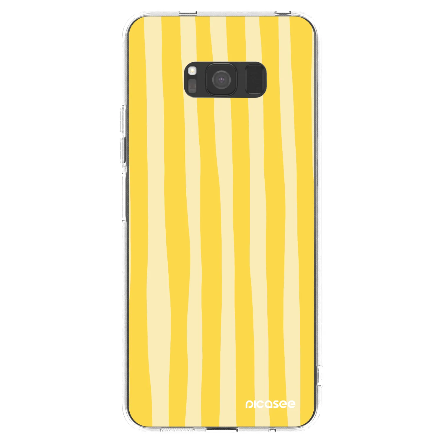 Picasee husă transparentă din silicon pentru Samsung Galaxy S8 G950F - Lines lemon