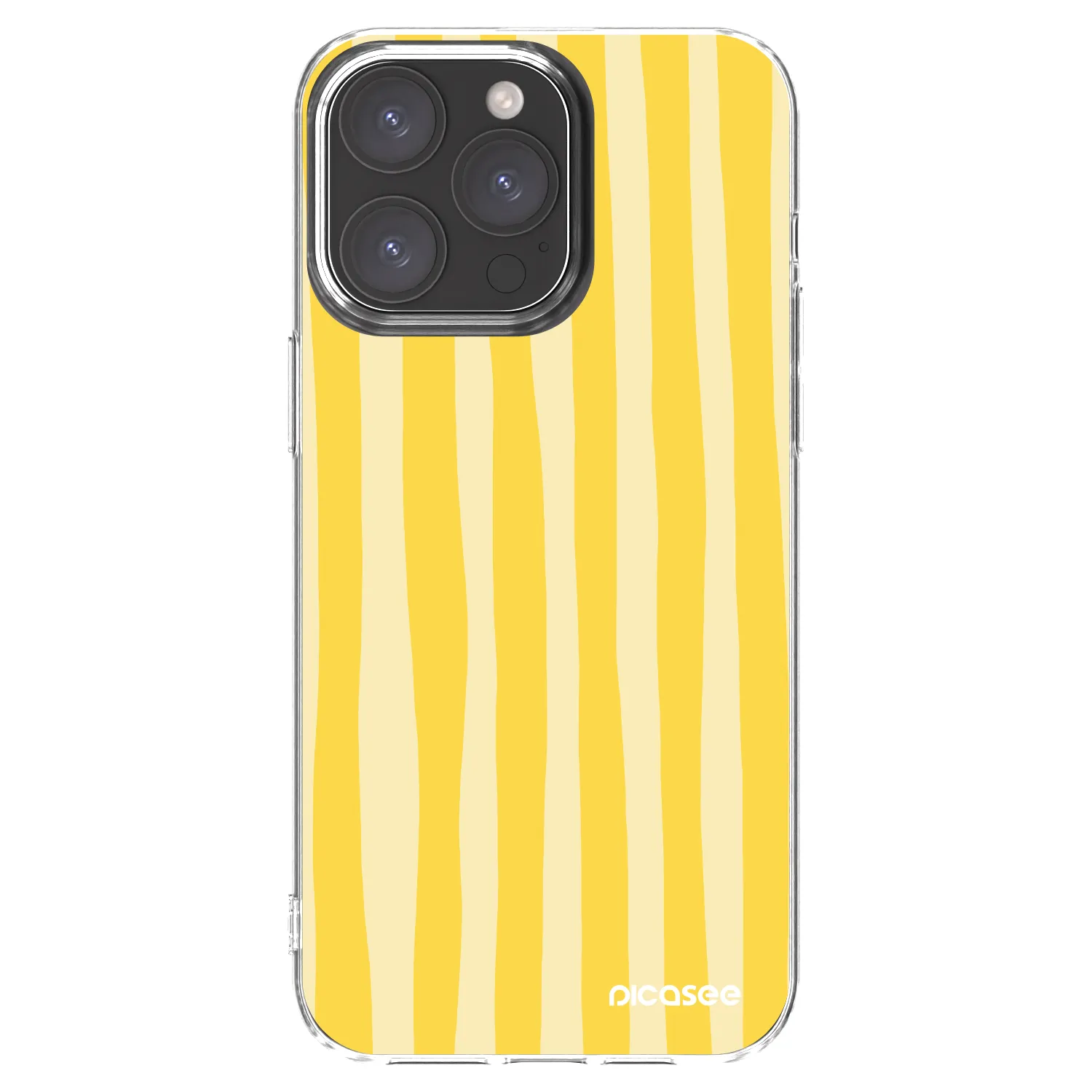 Picasee husă transparentă din silicon pentru Apple iPhone 15 Pro Max - Lines lemon