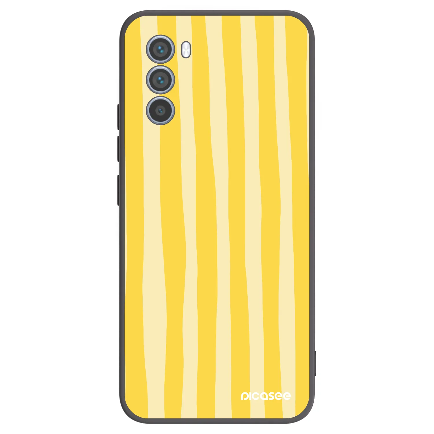 Picasee husă neagră din silicon pentru Motorola Moto G62 - Lines lemon