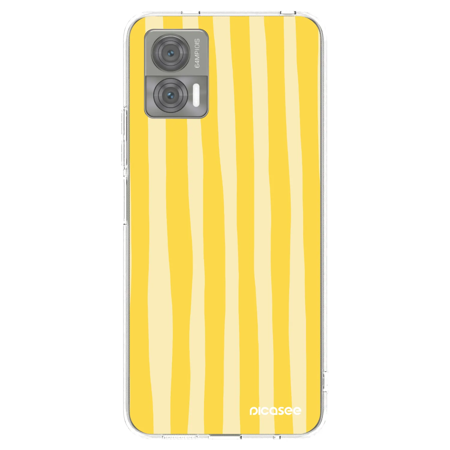 Picasee husă transparentă din silicon pentru Motorola Edge 30 Neo - Lines lemon