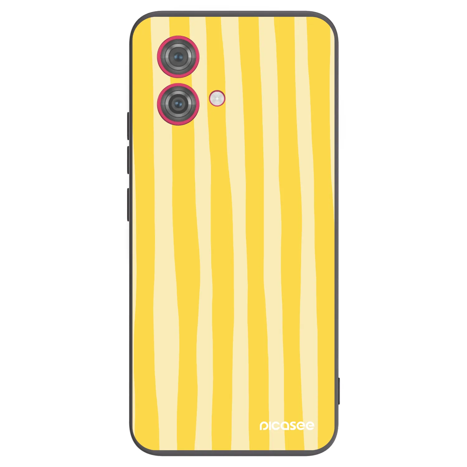 Picasee husă neagră din silicon pentru Motorola Moto G84 5G - Lines lemon