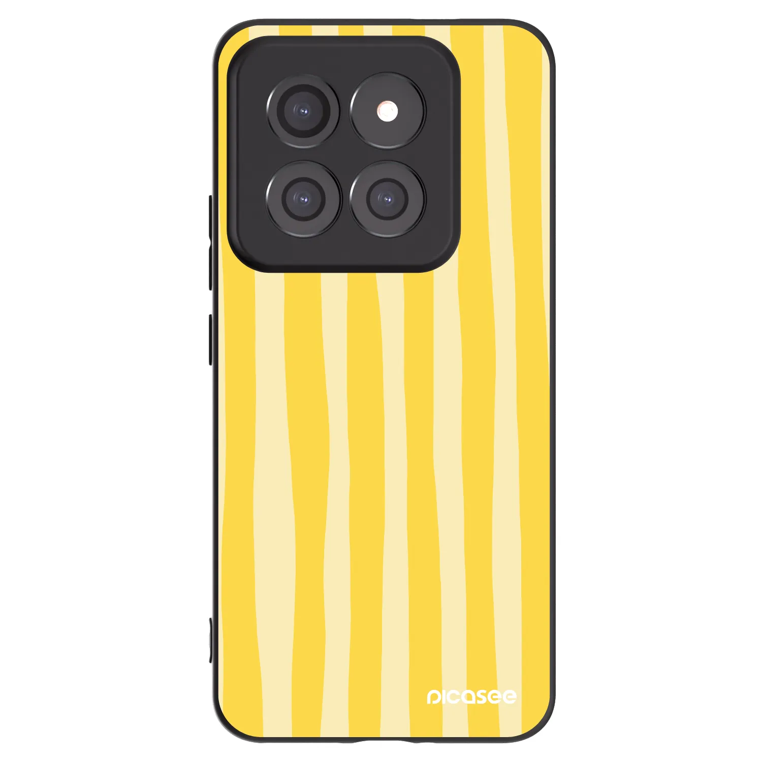 Picasee husă neagră din silicon pentru Xiaomi 14 Pro - Lines lemon