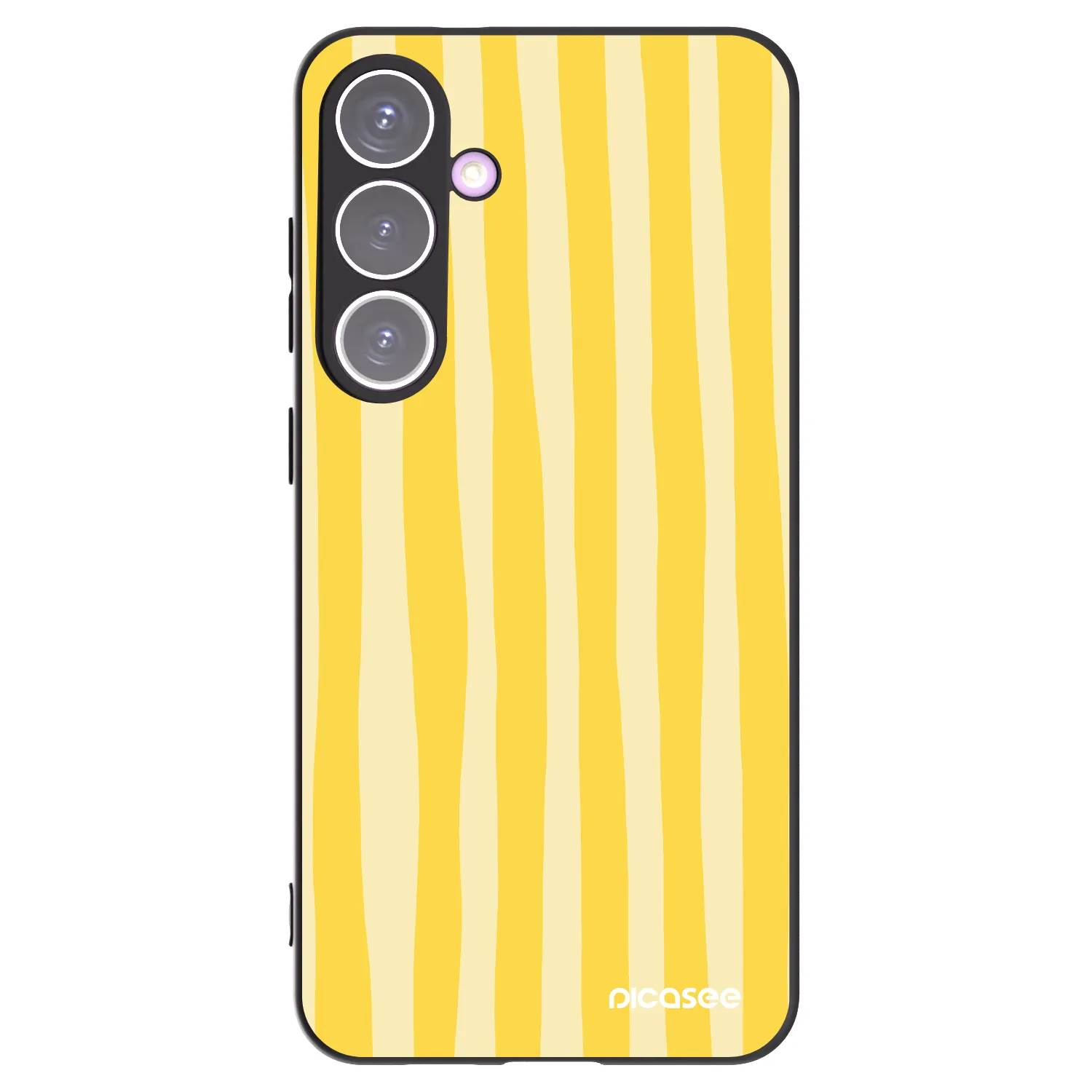Picasee husă neagră din silicon pentru Samsung Galaxy S24+ S926B 5G - Lines lemon