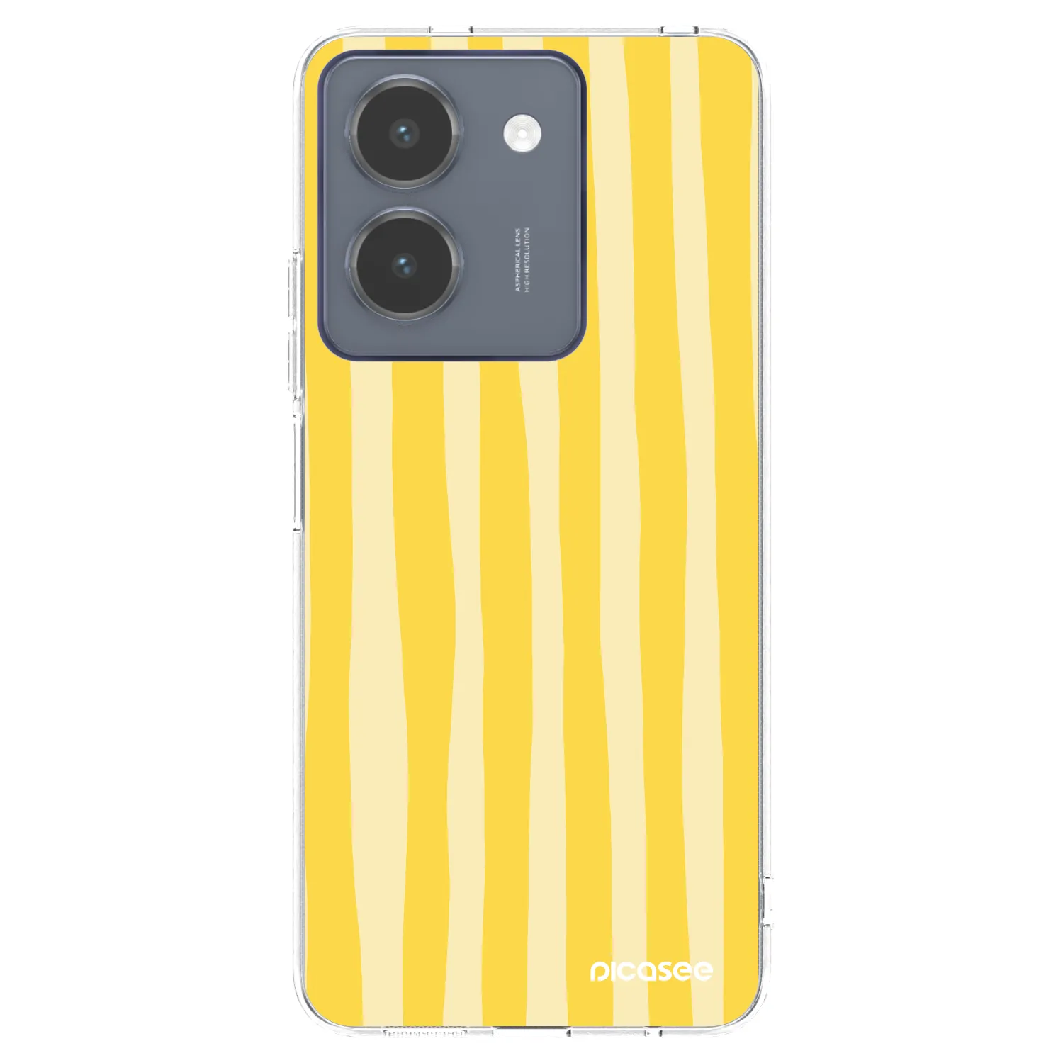 Picasee husă transparentă din silicon pentru Vivo Y36 4G - Lines lemon