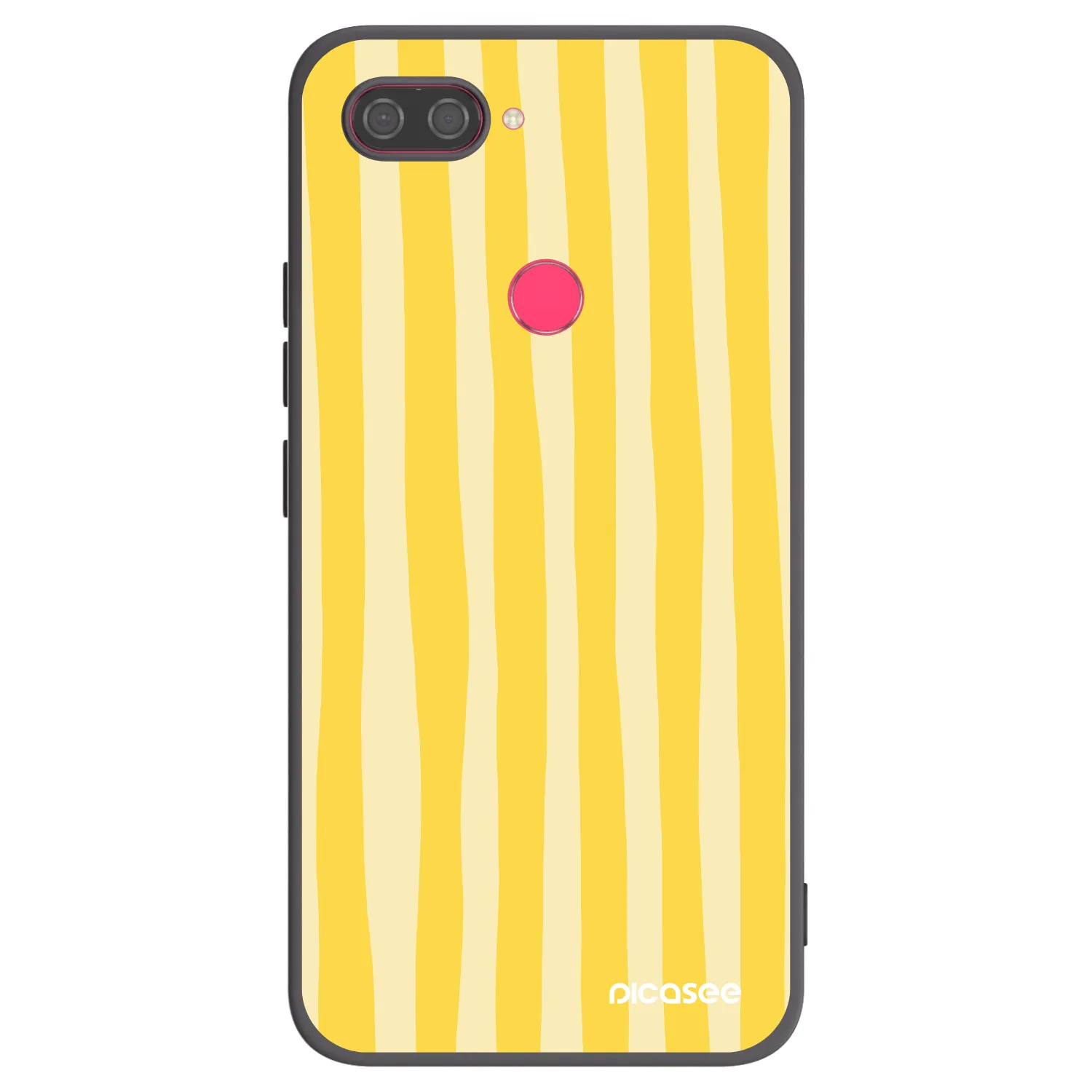 Picasee husă neagră din silicon pentru Xiaomi Mi 8 Lite - Lines lemon
