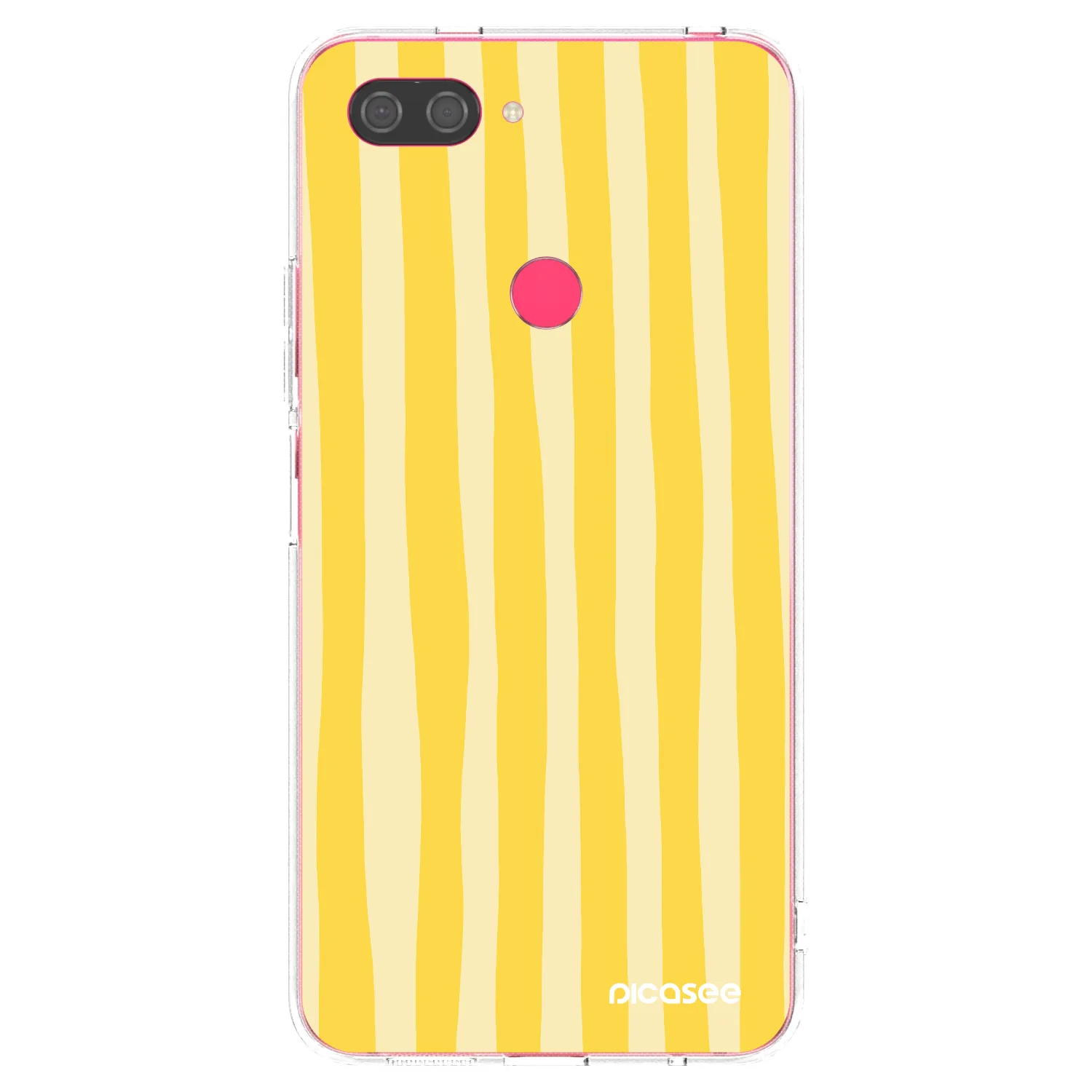 Picasee husă transparentă din silicon pentru Xiaomi Mi 8 Lite - Lines lemon