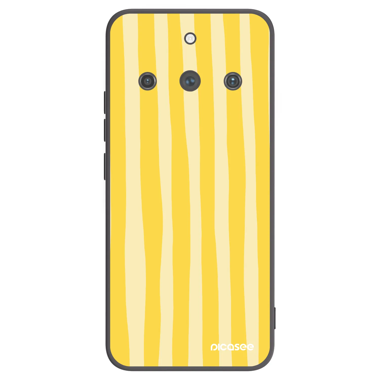 Picasee husă neagră din silicon pentru Realme 11 Pro+ - Lines lemon