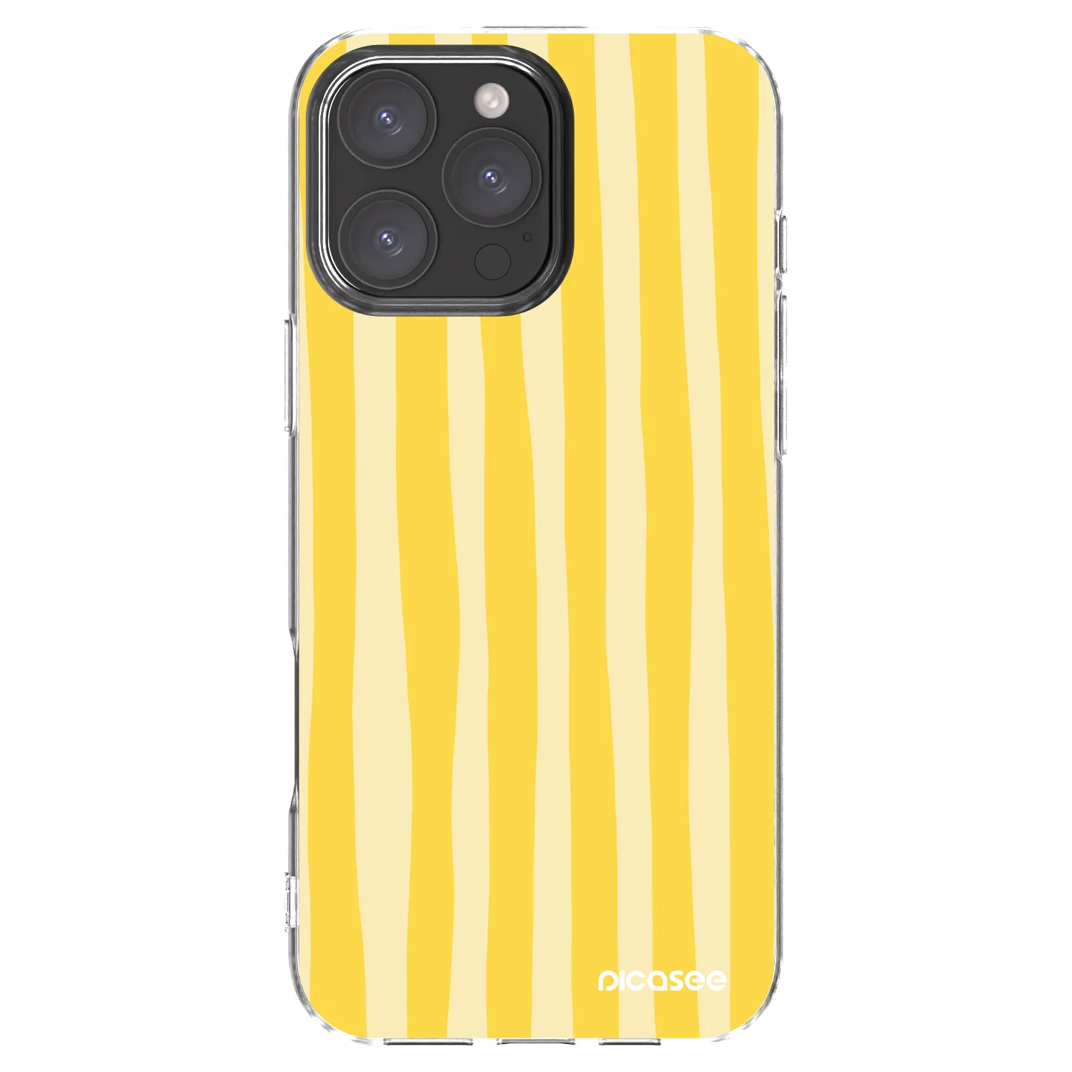 Picasee husă transparentă din silicon pentru Apple iPhone 16 Pro Max - Lines lemon