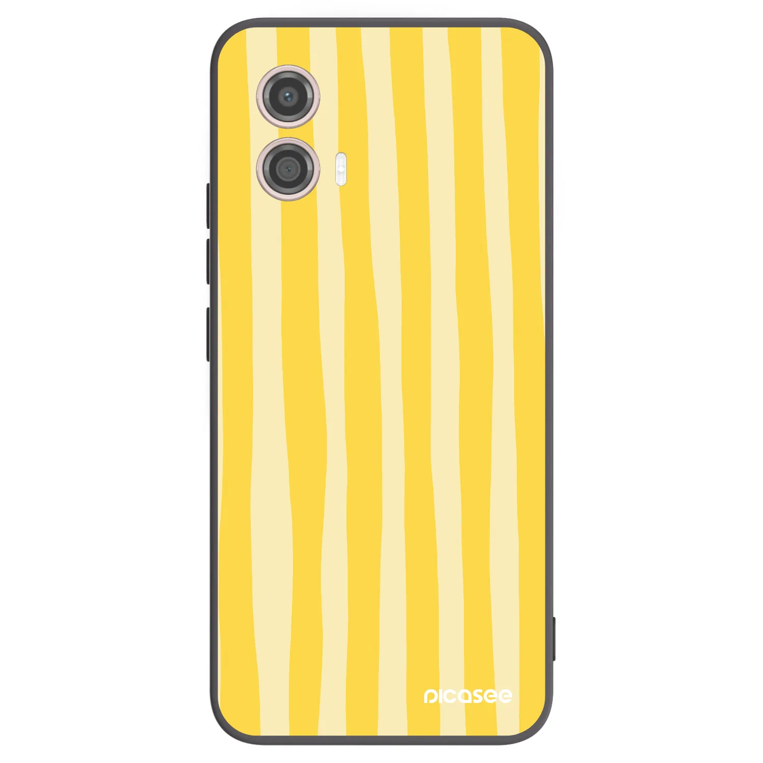 Picasee husă neagră din silicon pentru Motorola Moto G53 5G - Lines lemon