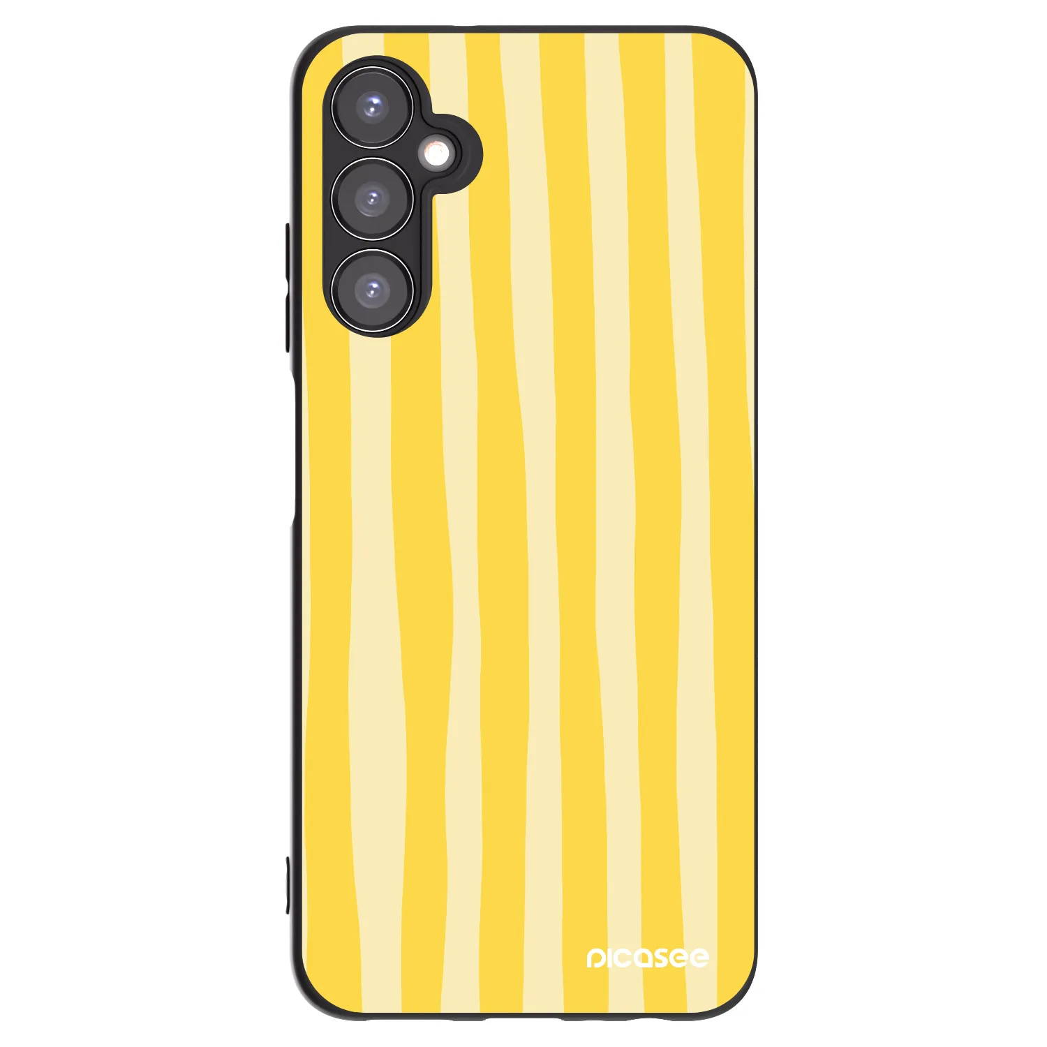 Picasee husă neagră din silicon pentru Samsung Galaxy A05s A057G - Lines lemon
