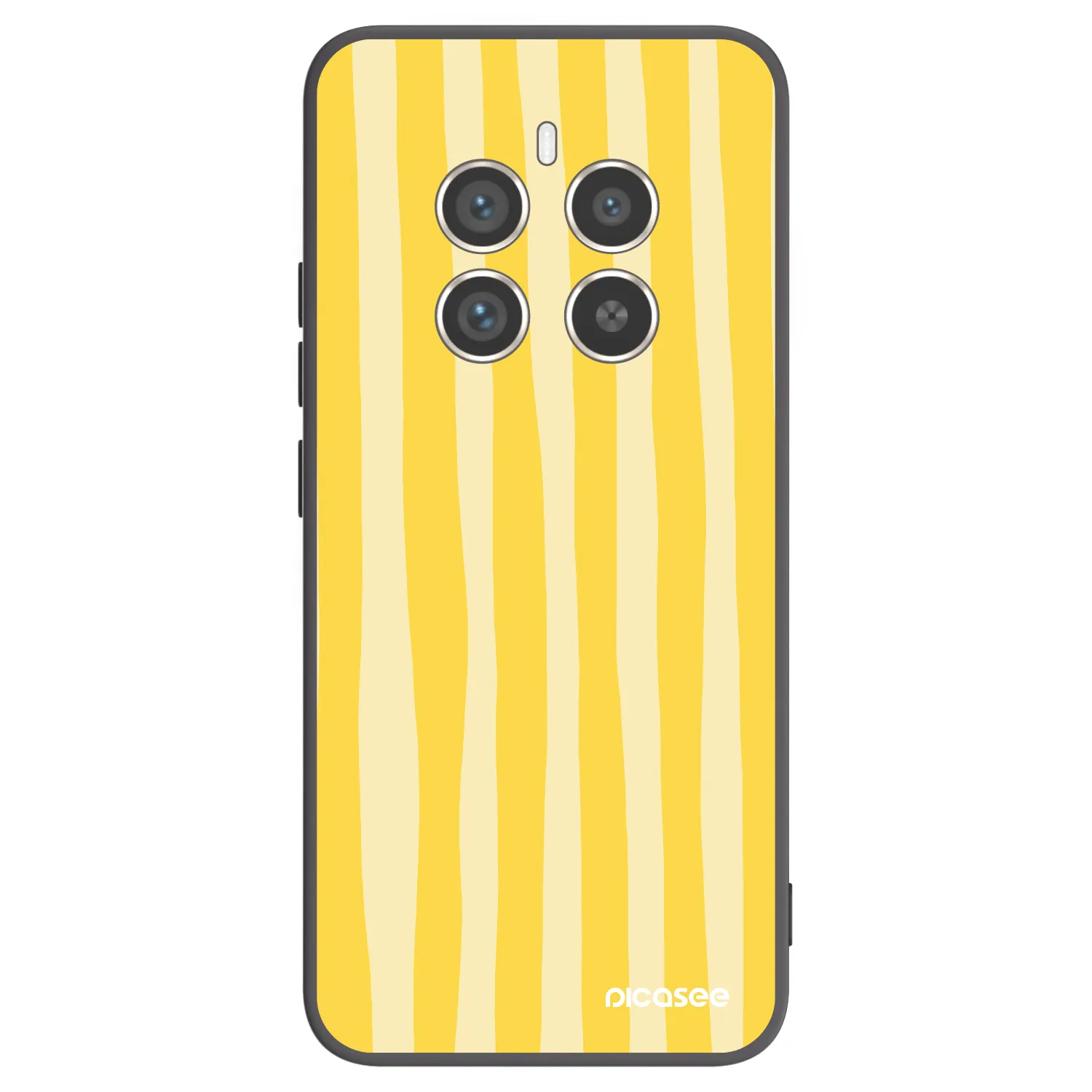 Picasee husă neagră din silicon pentru Realme 12 Pro 5G - Lines lemon