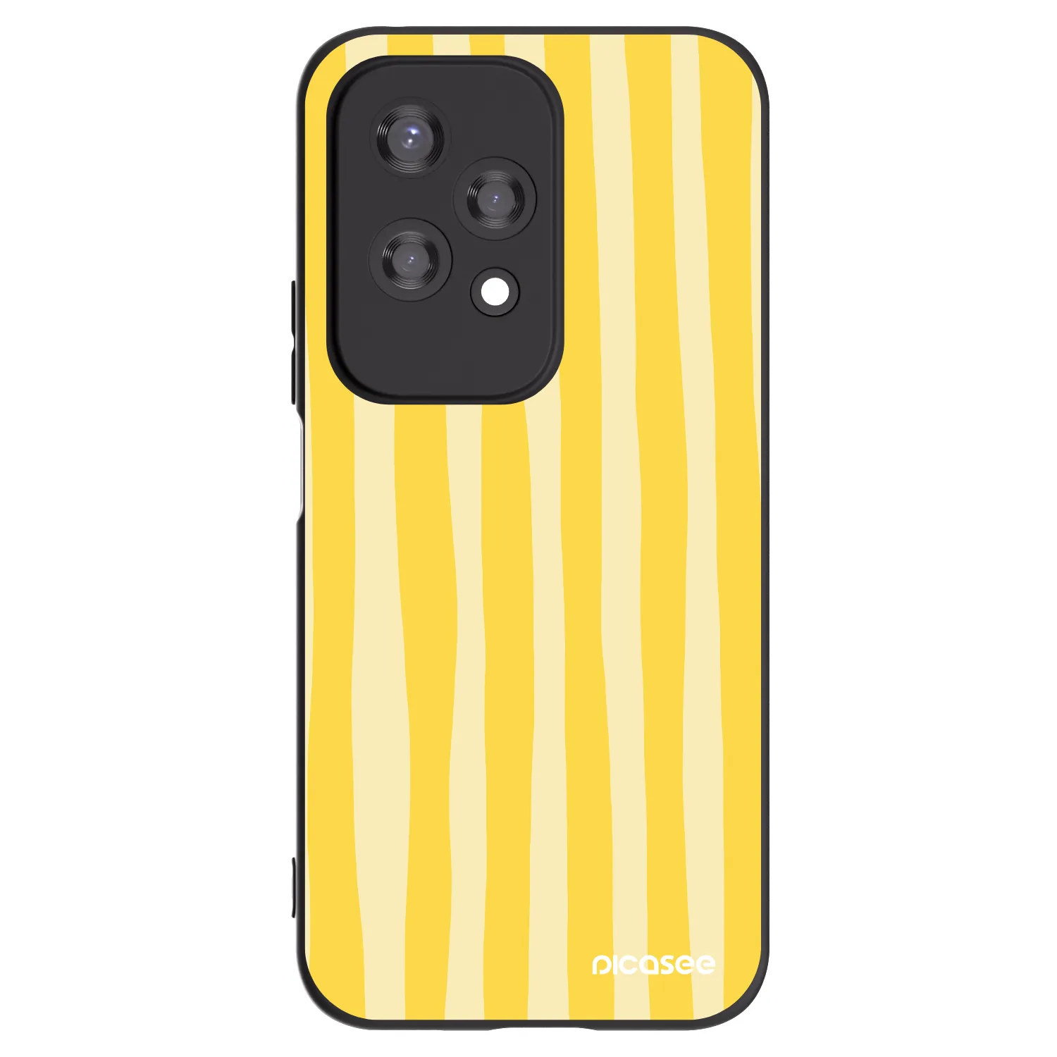 Picasee husă neagră din silicon pentru Honor 200 Lite - Lines lemon