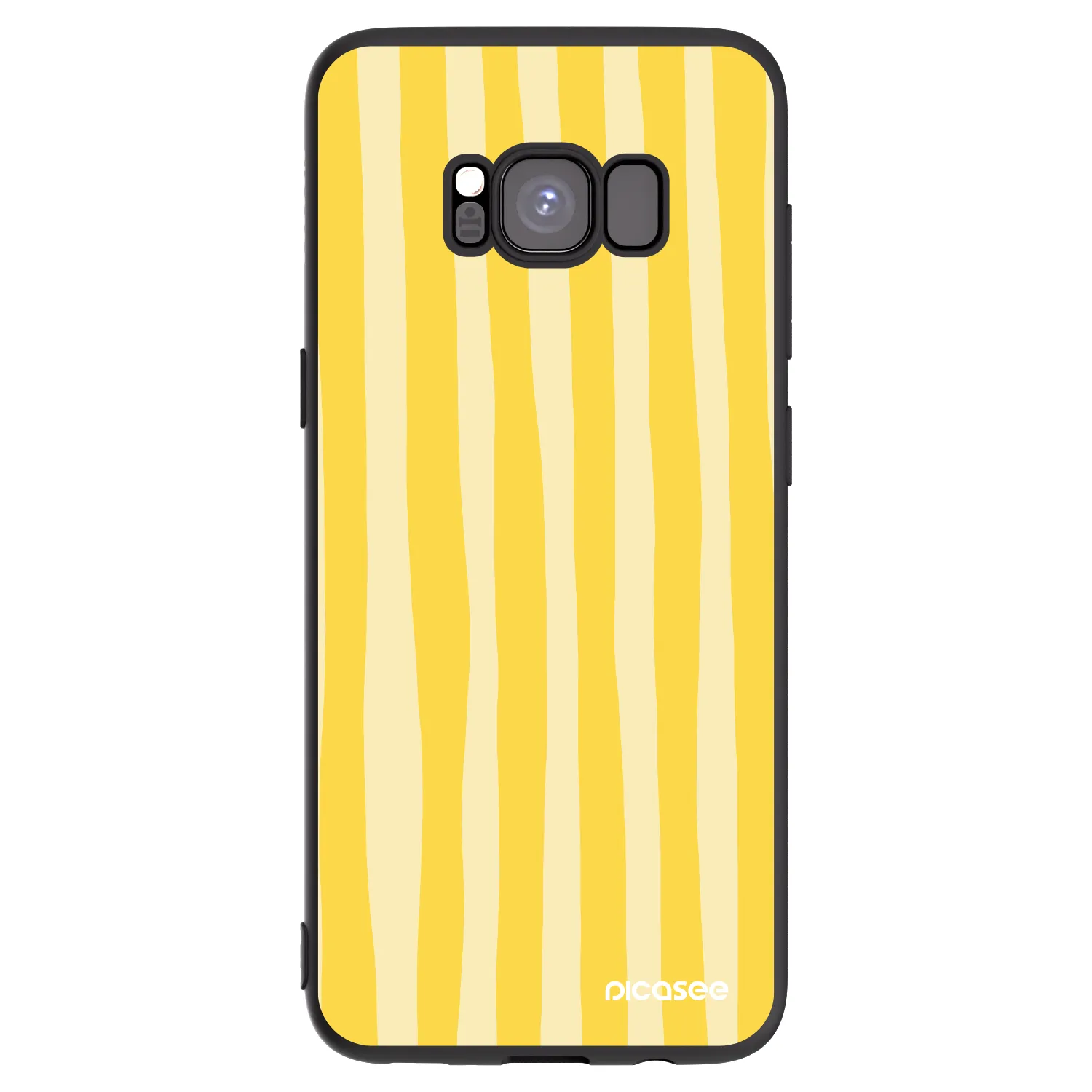 Picasee husă neagră din silicon pentru Samsung Galaxy S8 G950F - Lines lemon