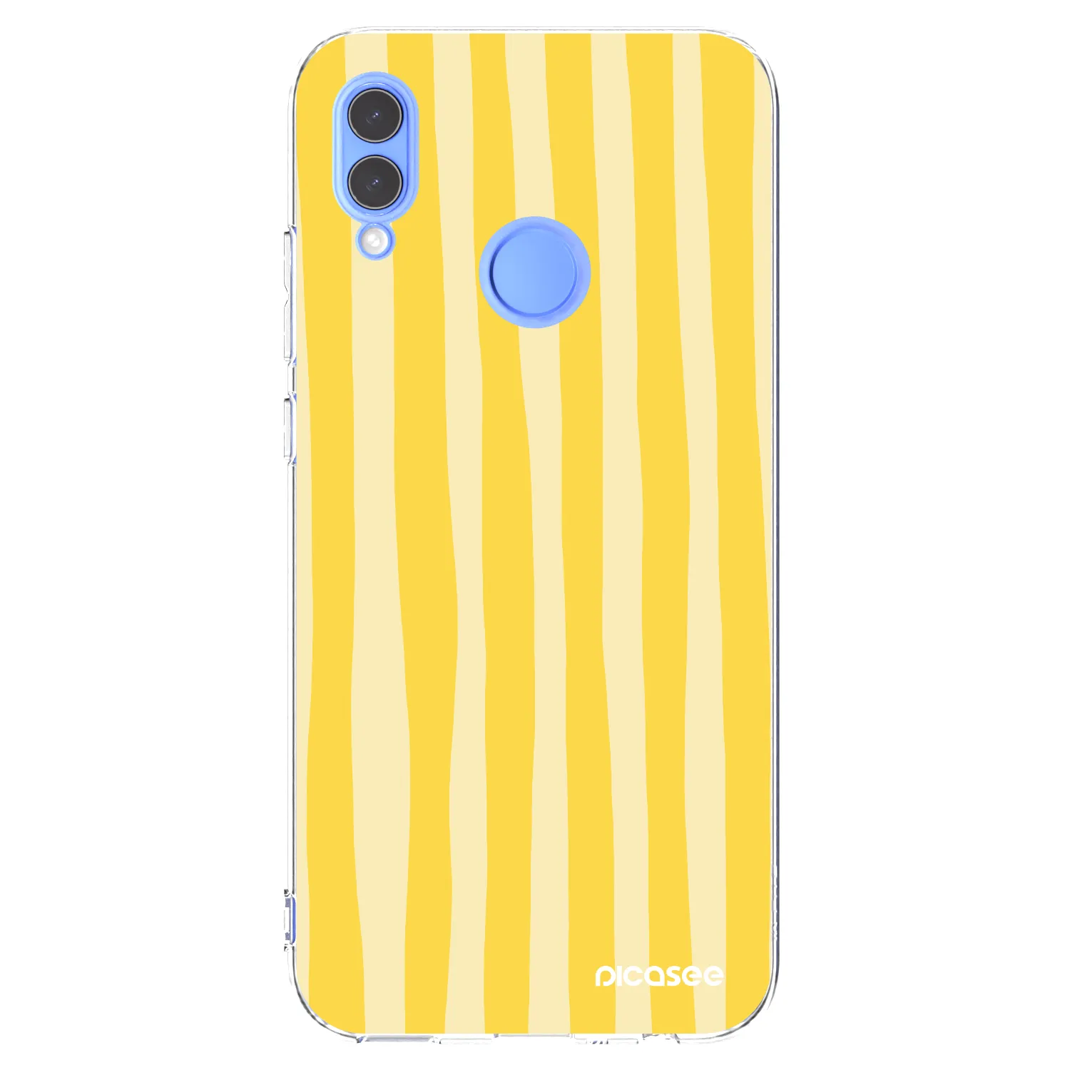 Picasee husă transparentă din silicon pentru Honor 10 Lite - Lines lemon