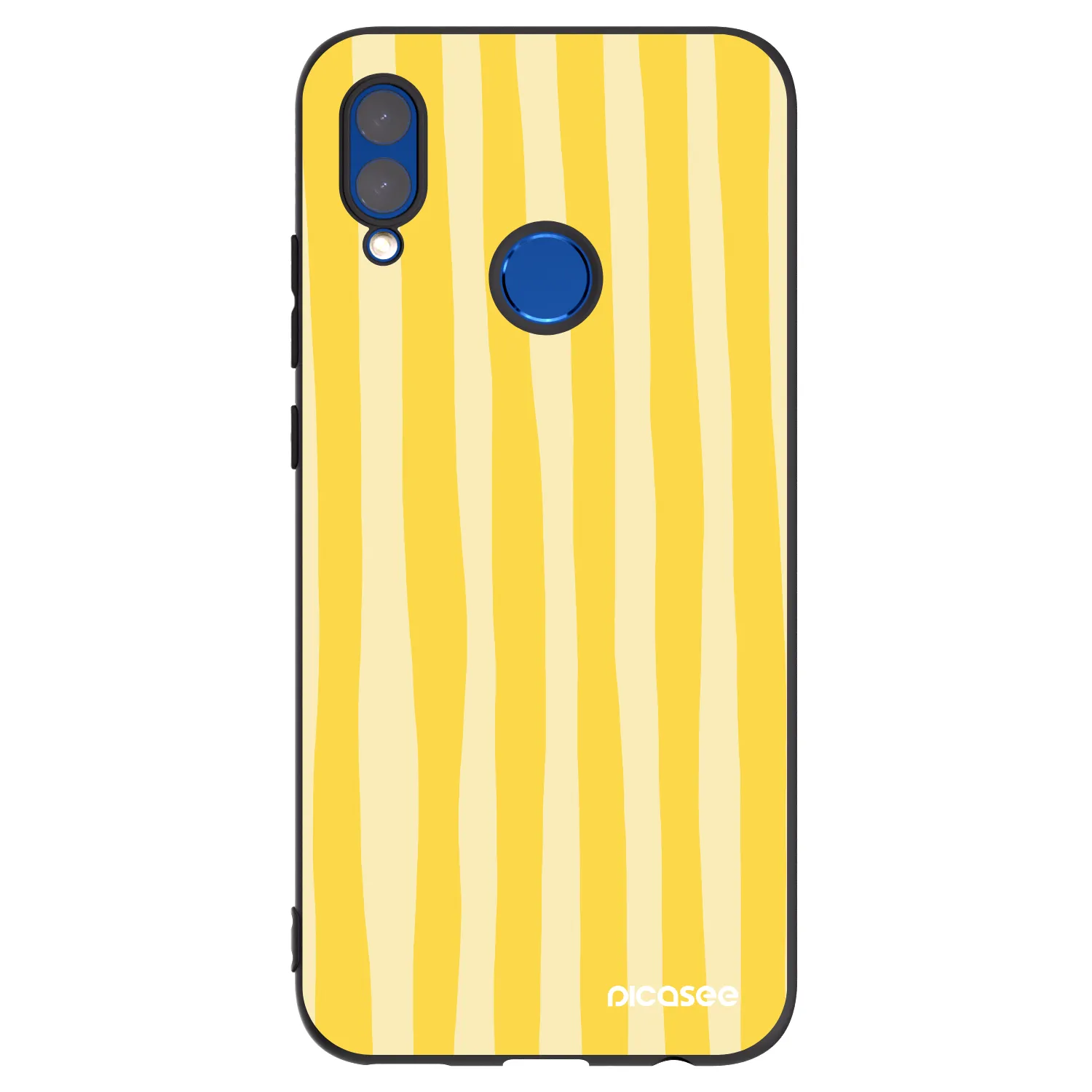 Picasee husă neagră din silicon pentru Honor 10 Lite - Lines lemon