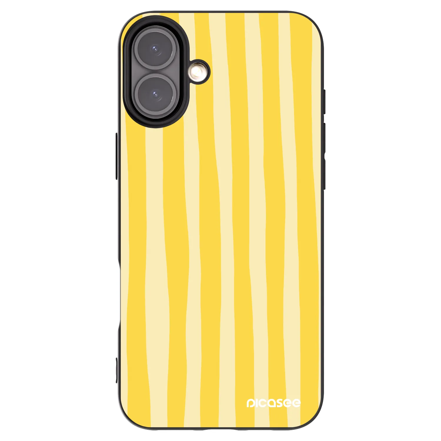 Picasee husă neagră din silicon pentru Apple iPhone 16 Plus - Lines lemon
