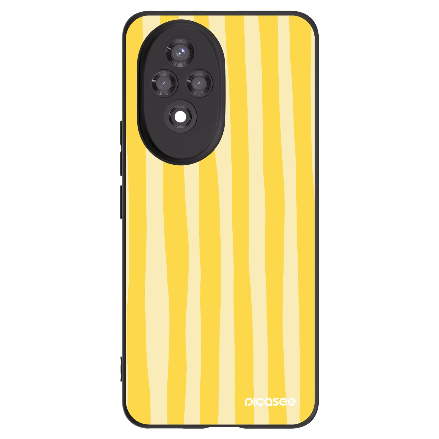 Picasee husă neagră din silicon pentru Honor 200 5G - Lines lemon