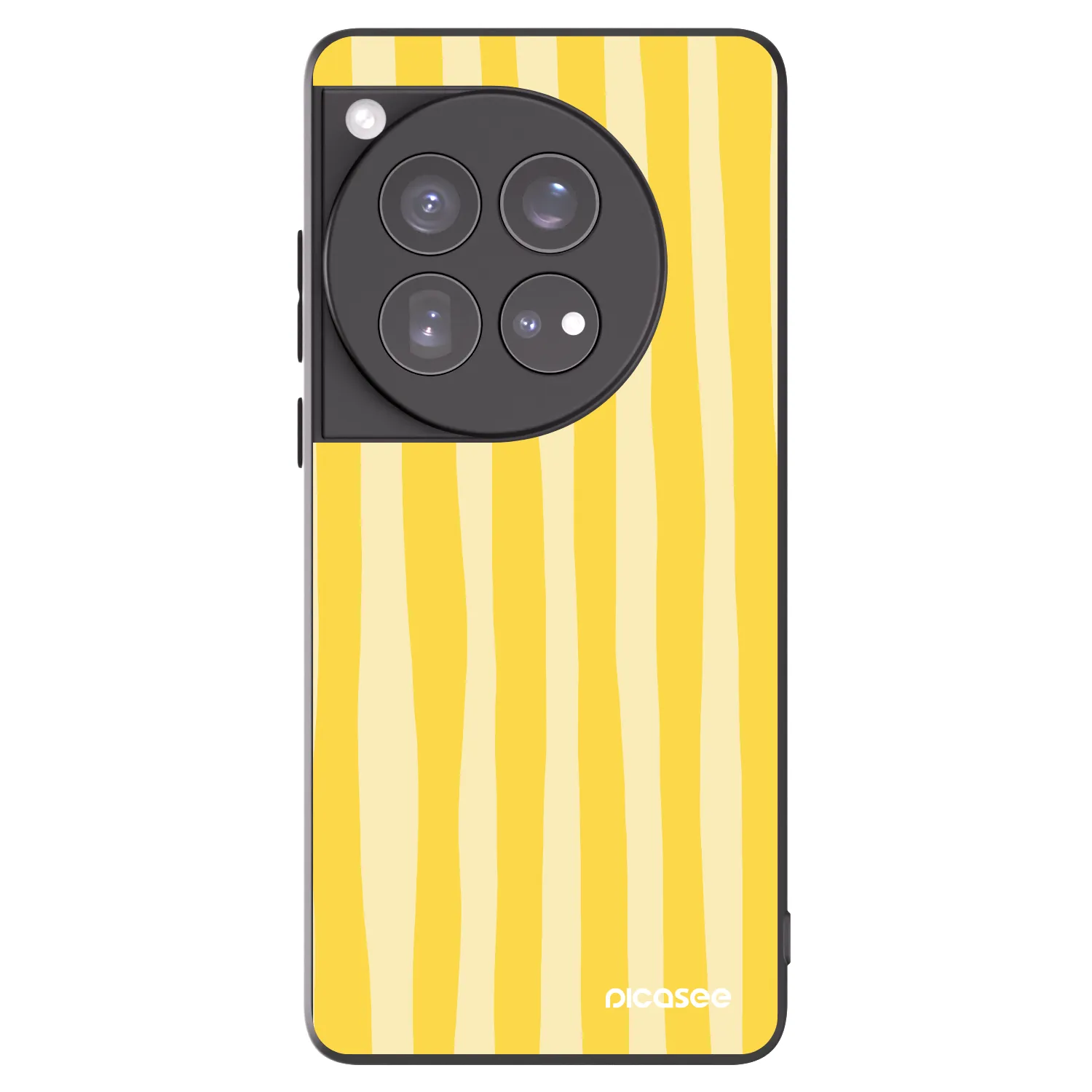 Picasee husă neagră din silicon pentru OnePlus 12 5G - Lines lemon